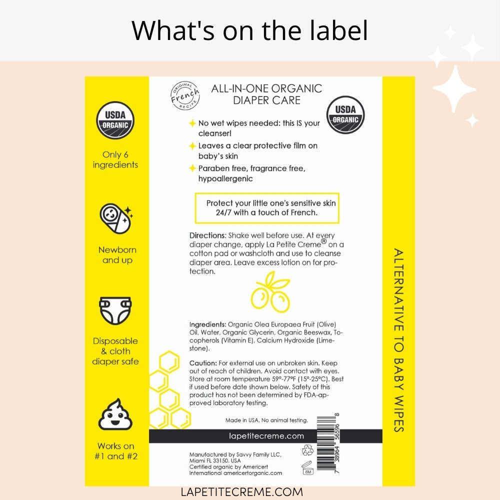Organic French Diapering Lotion - Economy Refill - 20 Oz