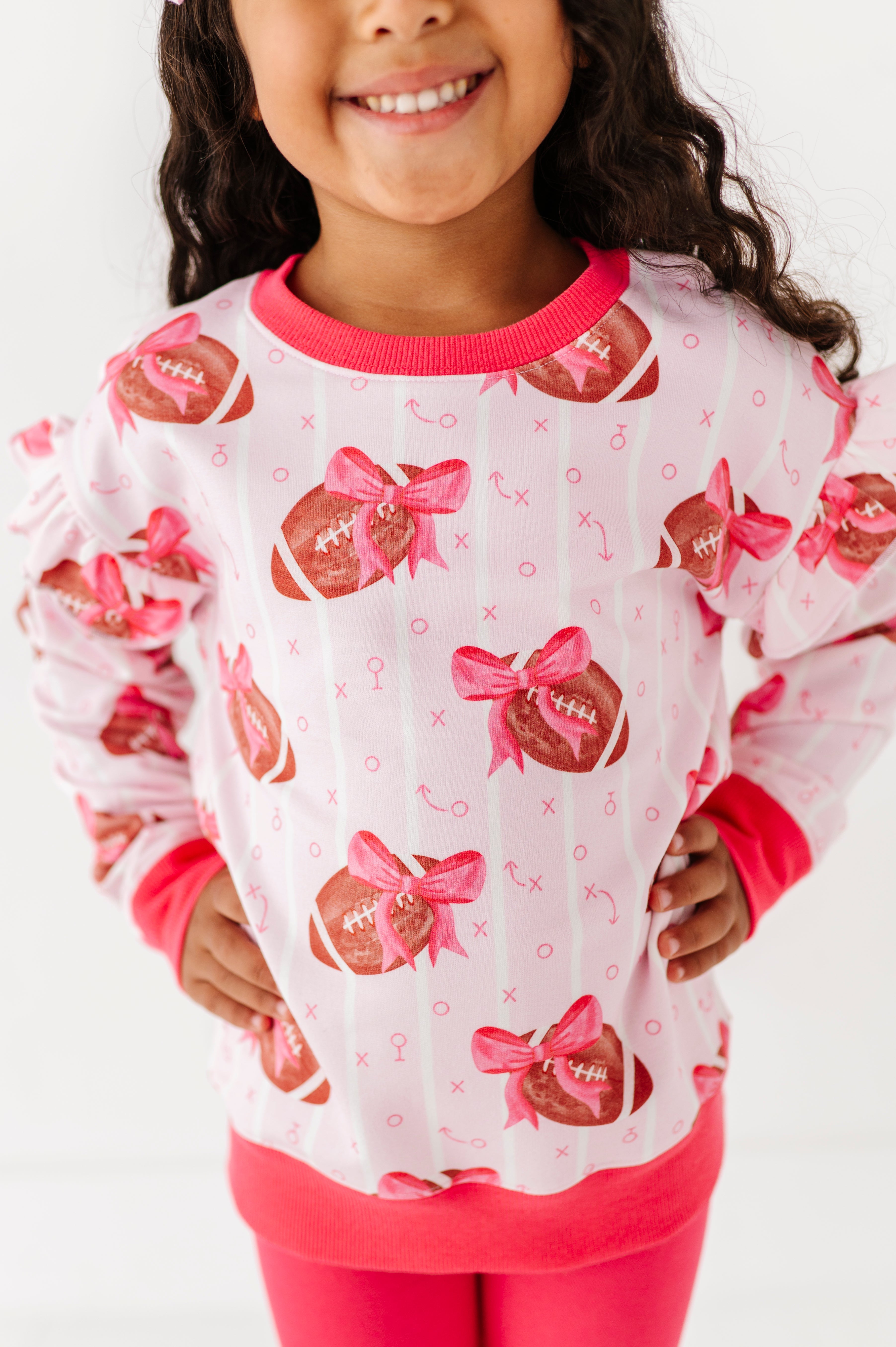 Blitz And Bows Ruffle Crewneck Sweatshirt