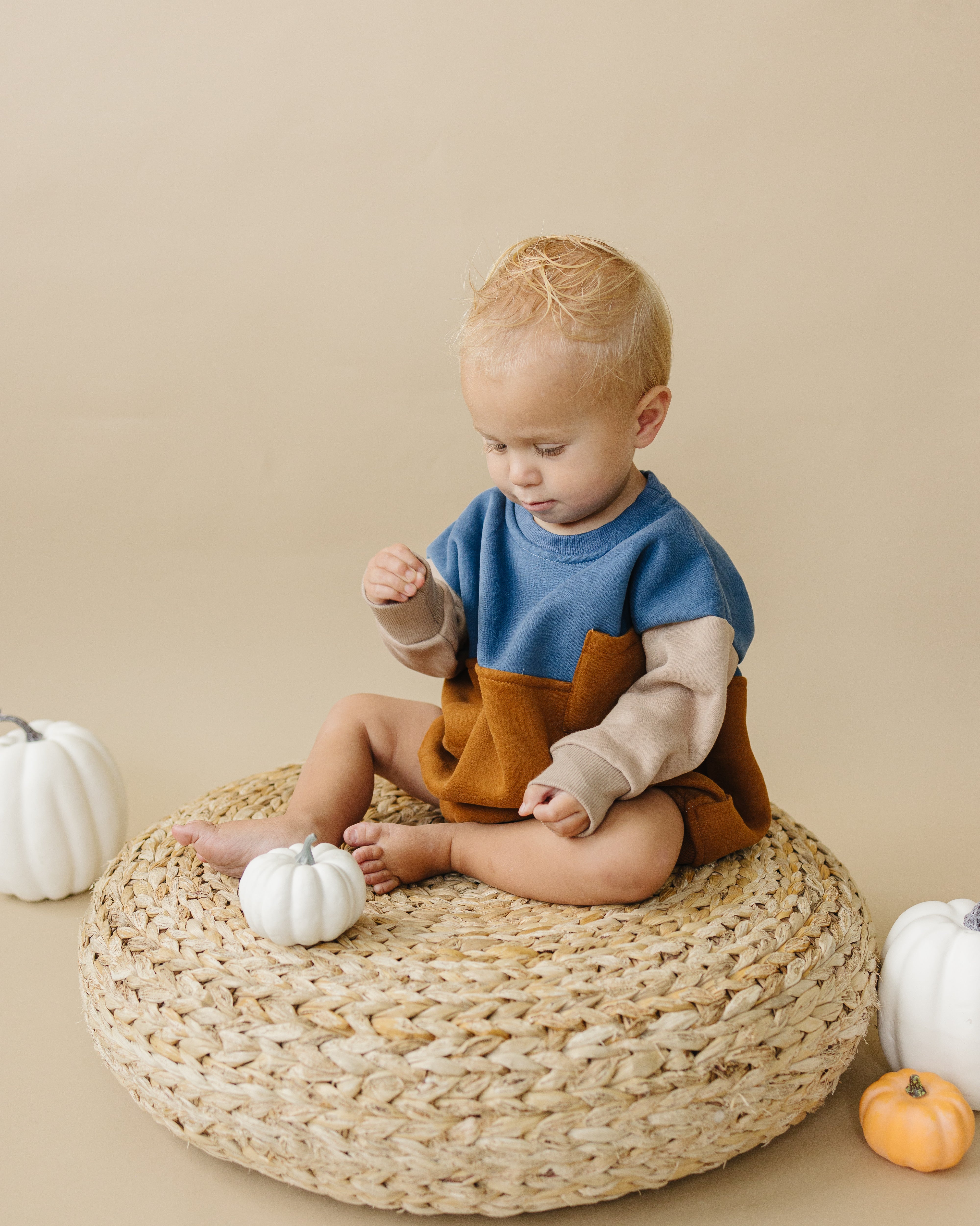 Salt And Pine X Ljc Color Block Sweatshirt Romper