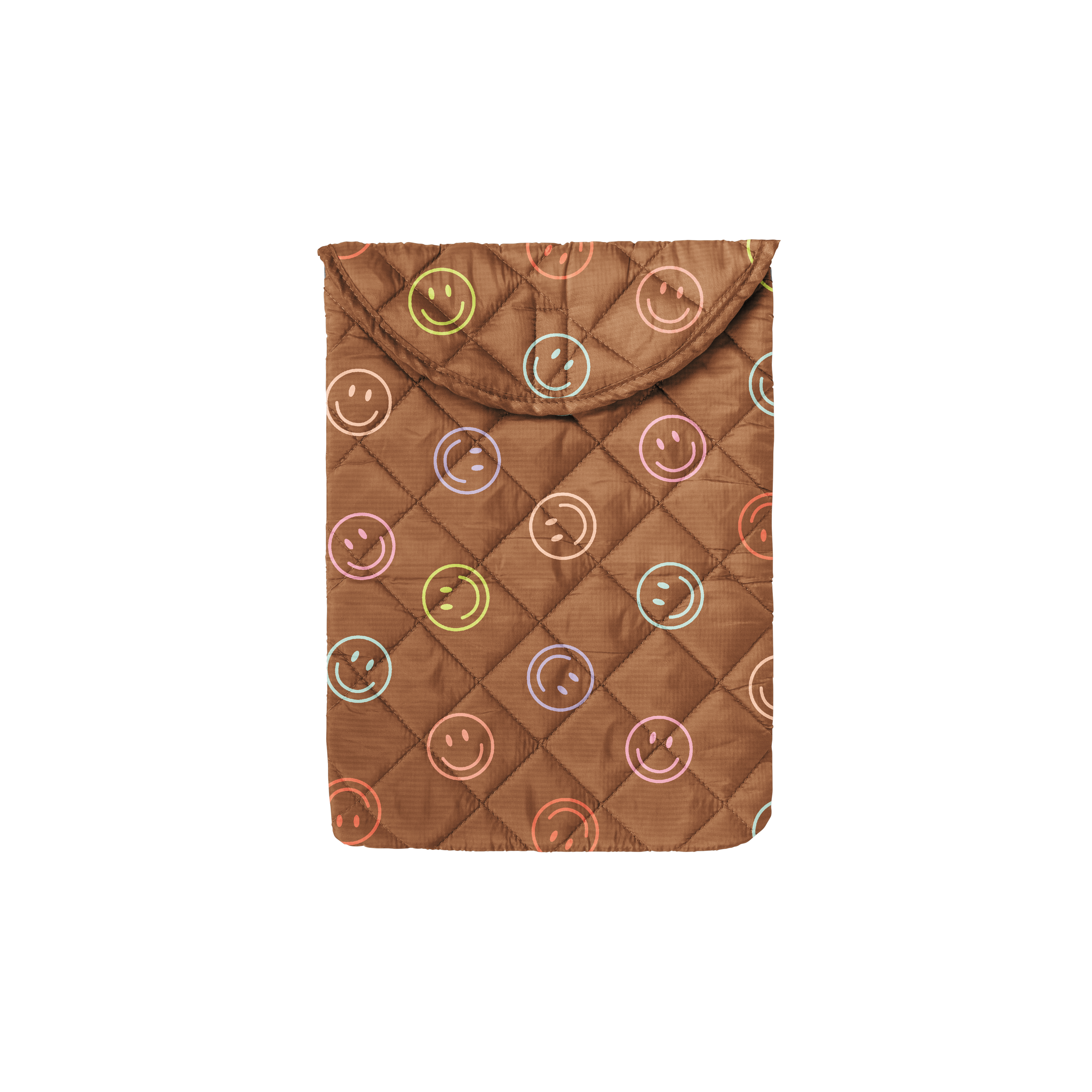 Smiley Puffy Foldover Laptop Sleeve