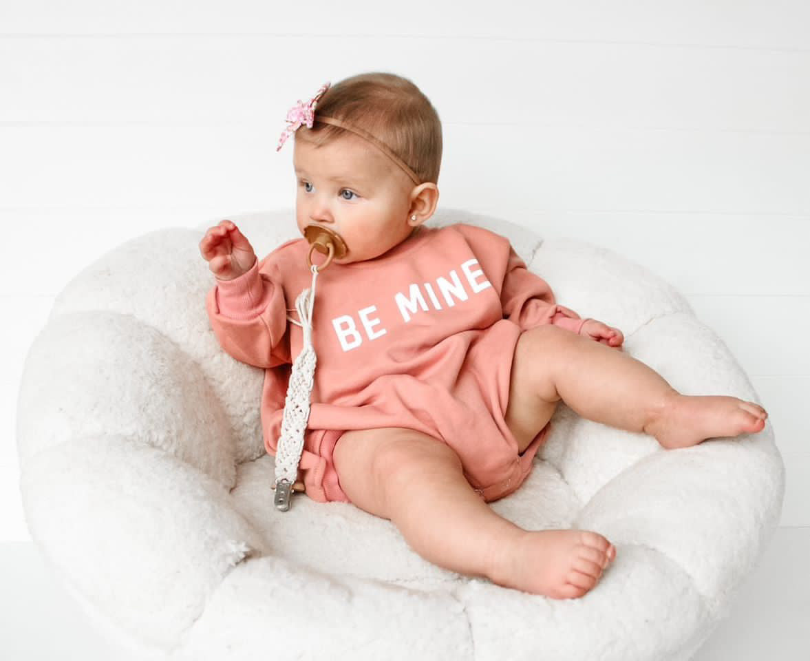 Be Mine Sweatshirt Romper - More Colors