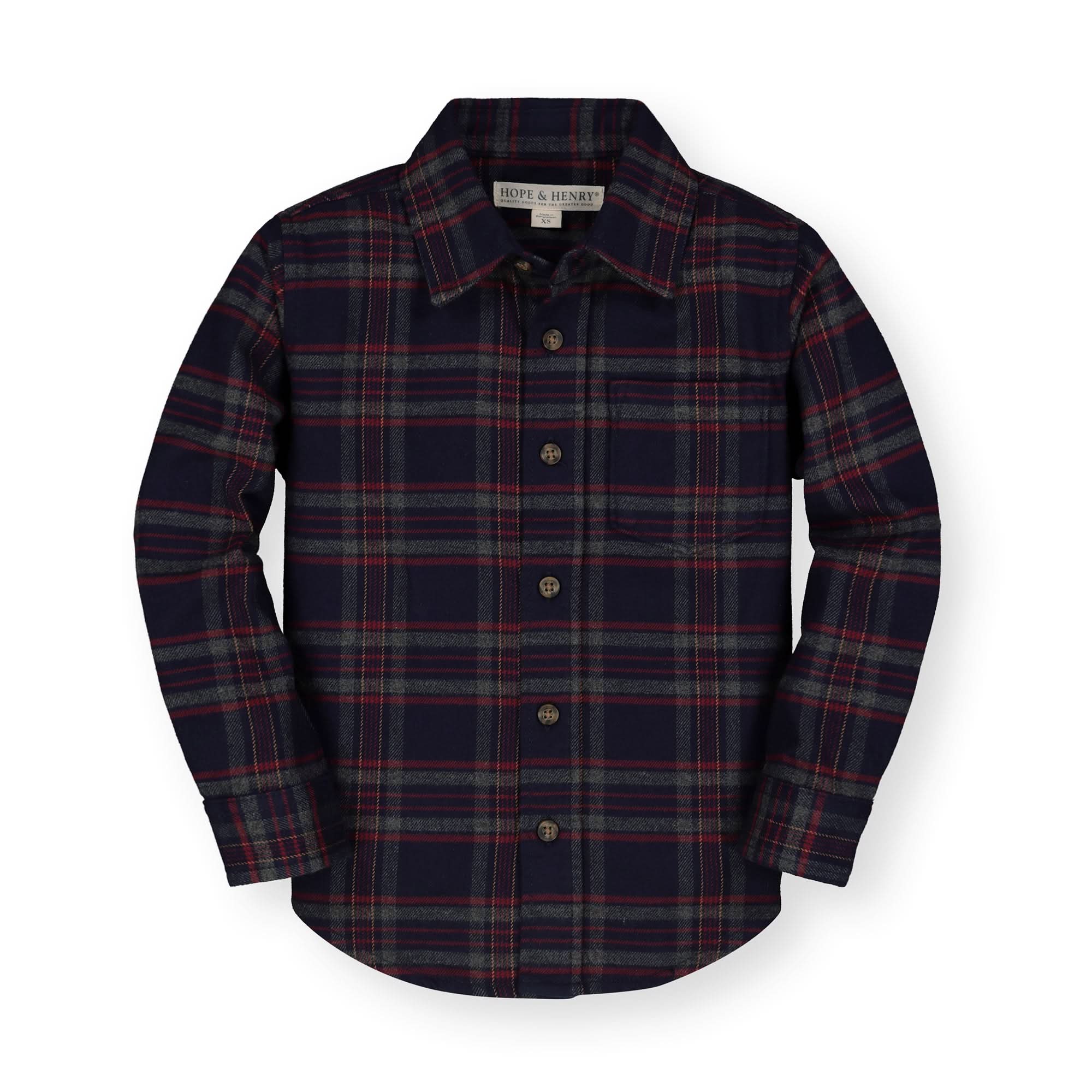 Brushed Flannel Organic Button Down Shirt - Baby