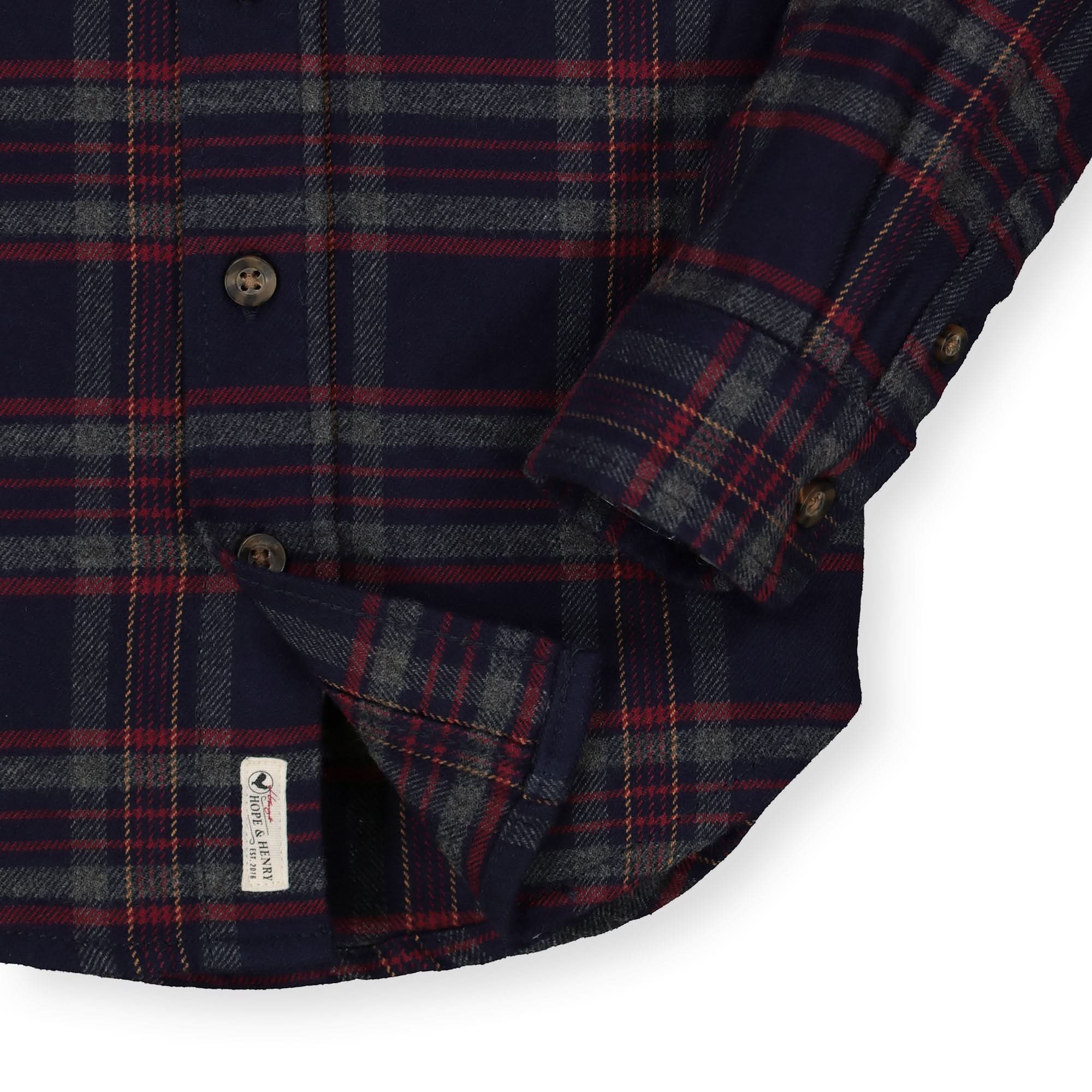 Brushed Flannel Organic Button Down Shirt - Baby