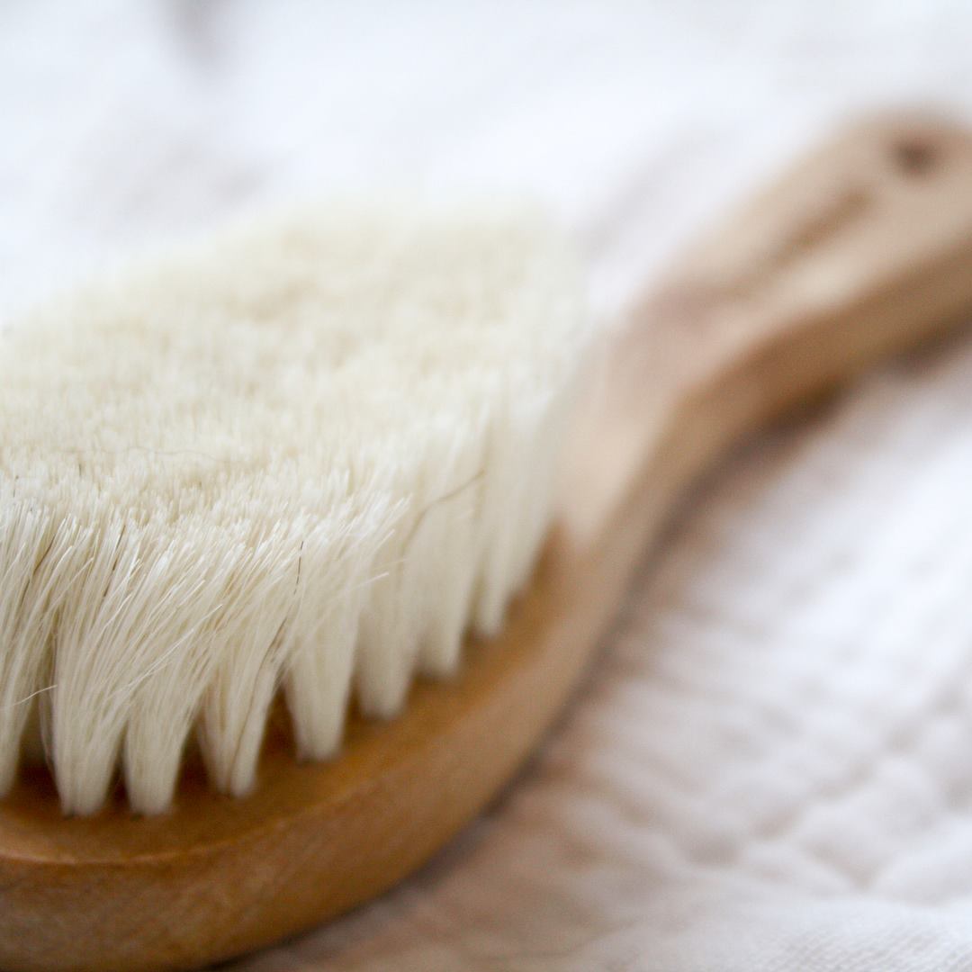 Haakaa Goats Wool Wooden Baby Hairbrush 1 Pk