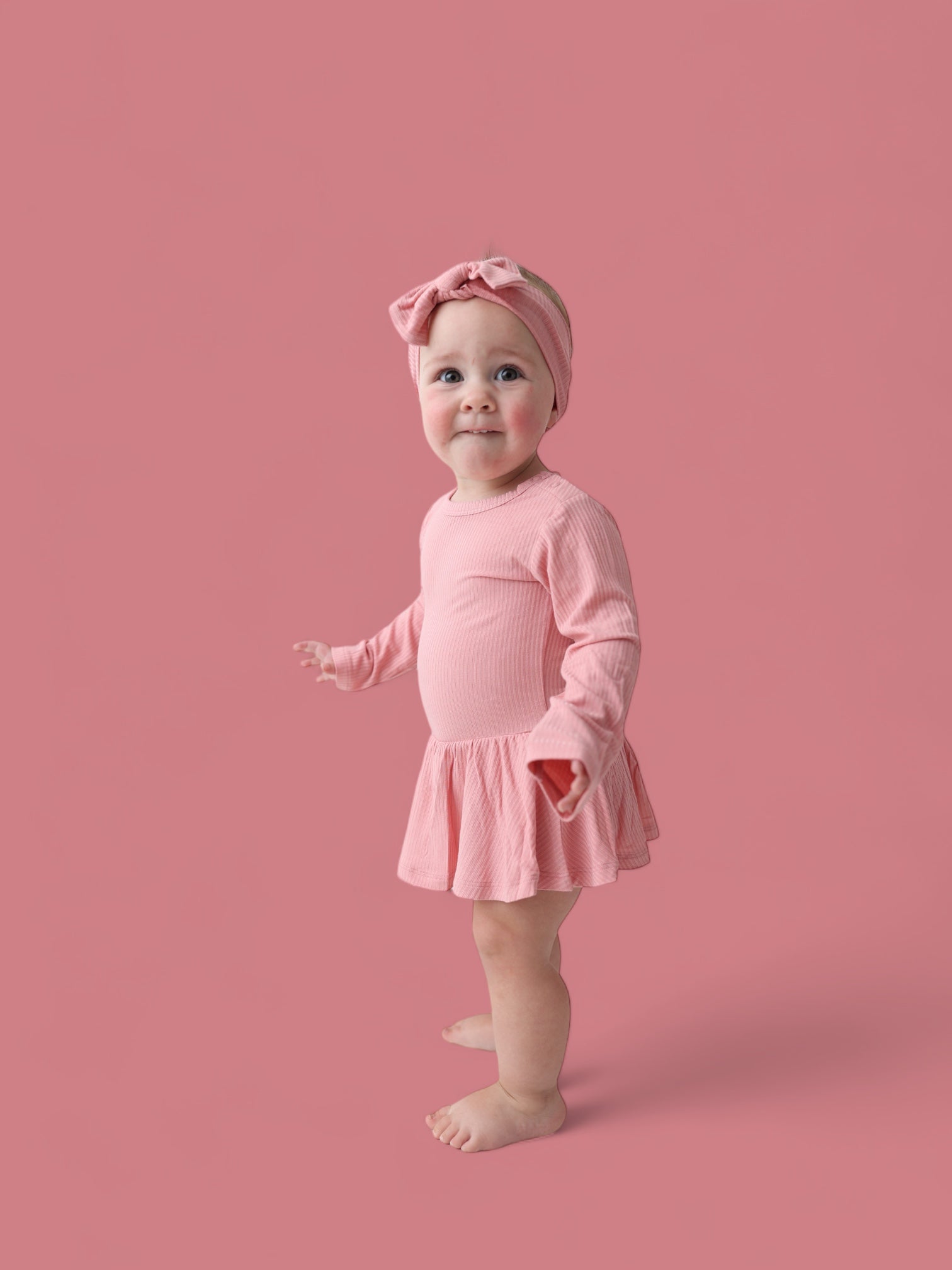 Mauve Rib Dream Bodysuit Dress