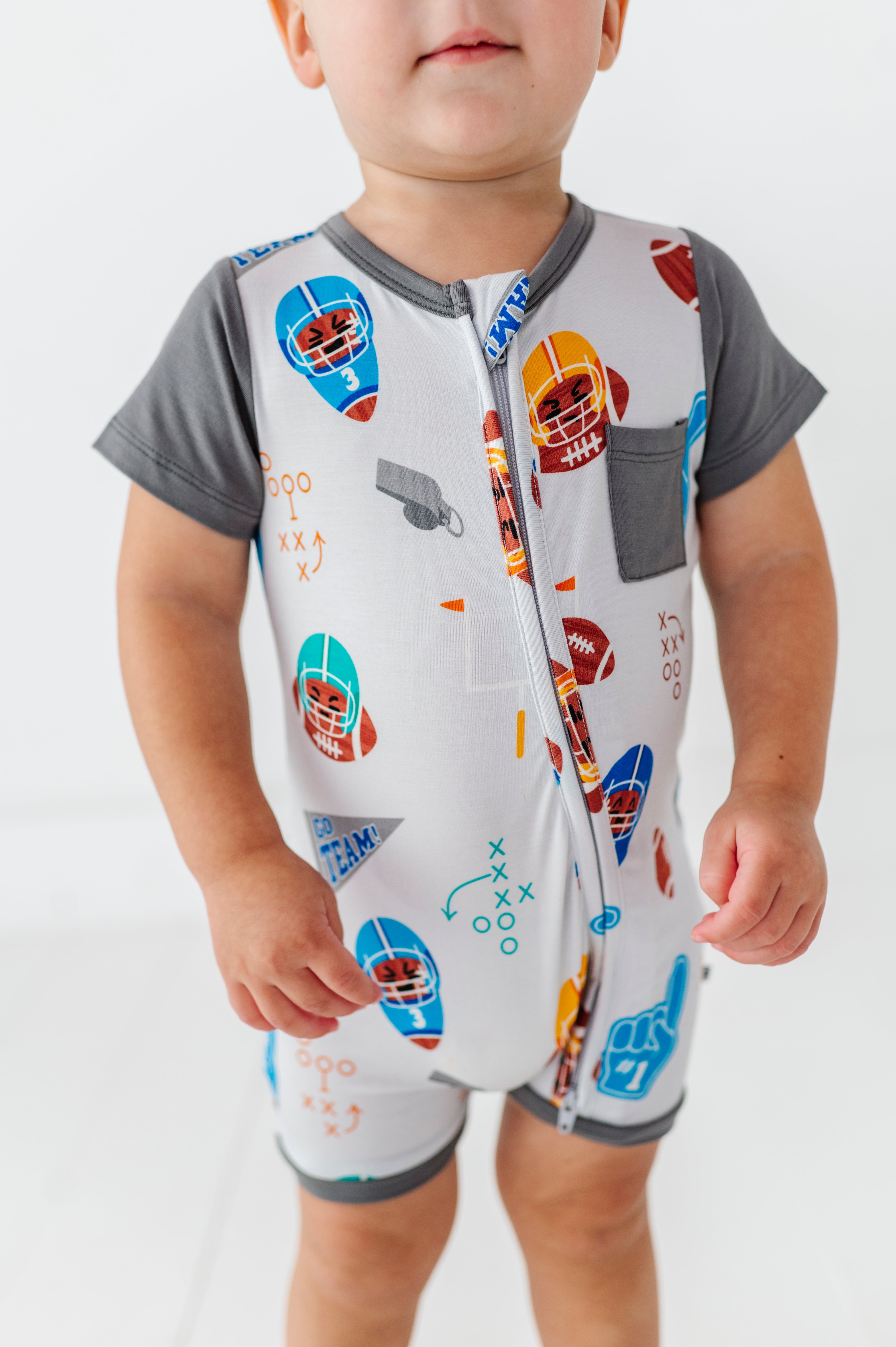 Gridiron Greats Zip Shortie Romper