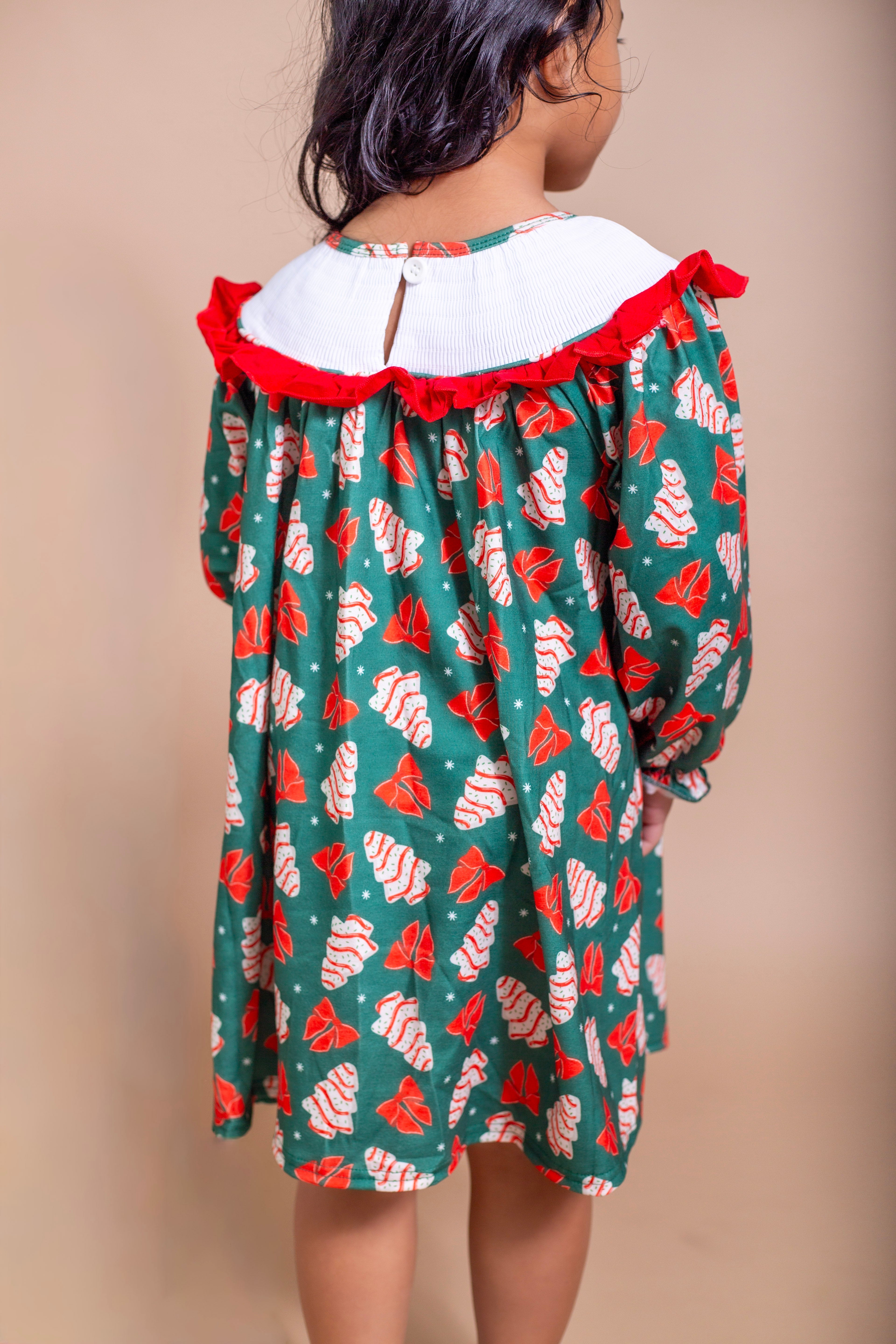 Christmas Cakes Smocked Dress
