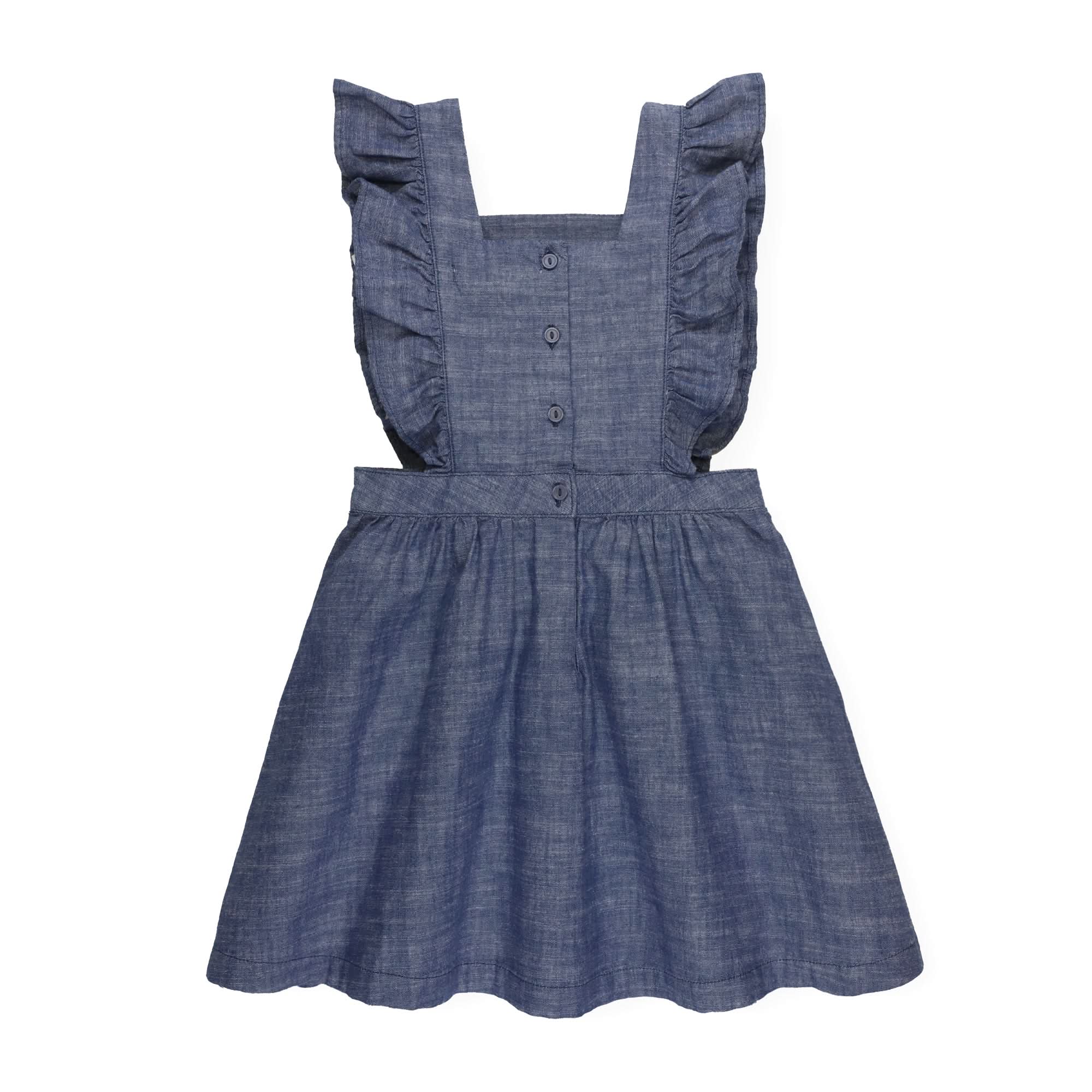 Organic Chambray Ruffle Jumper