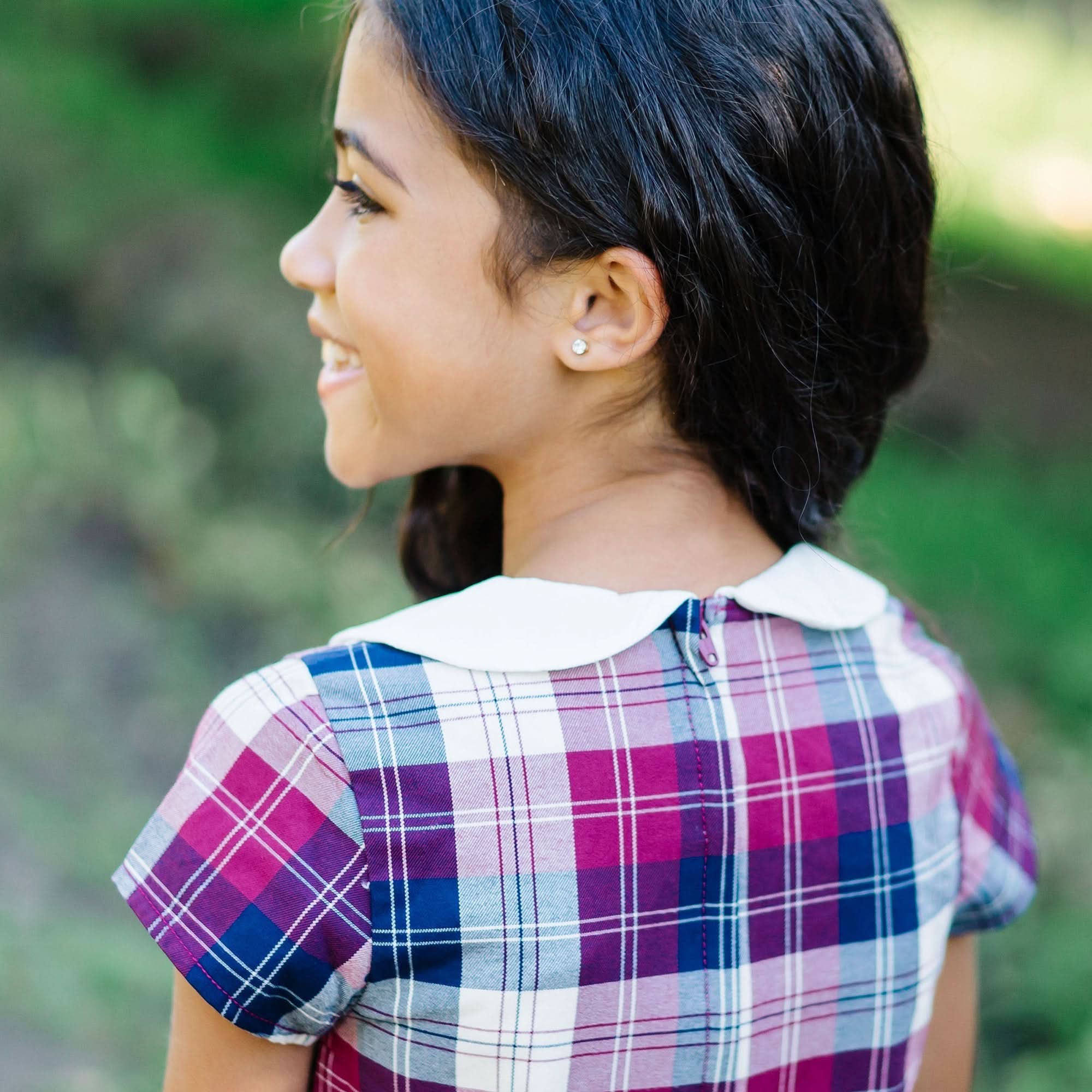 Organic Peter Pan Collar Pleated Dress - Baby