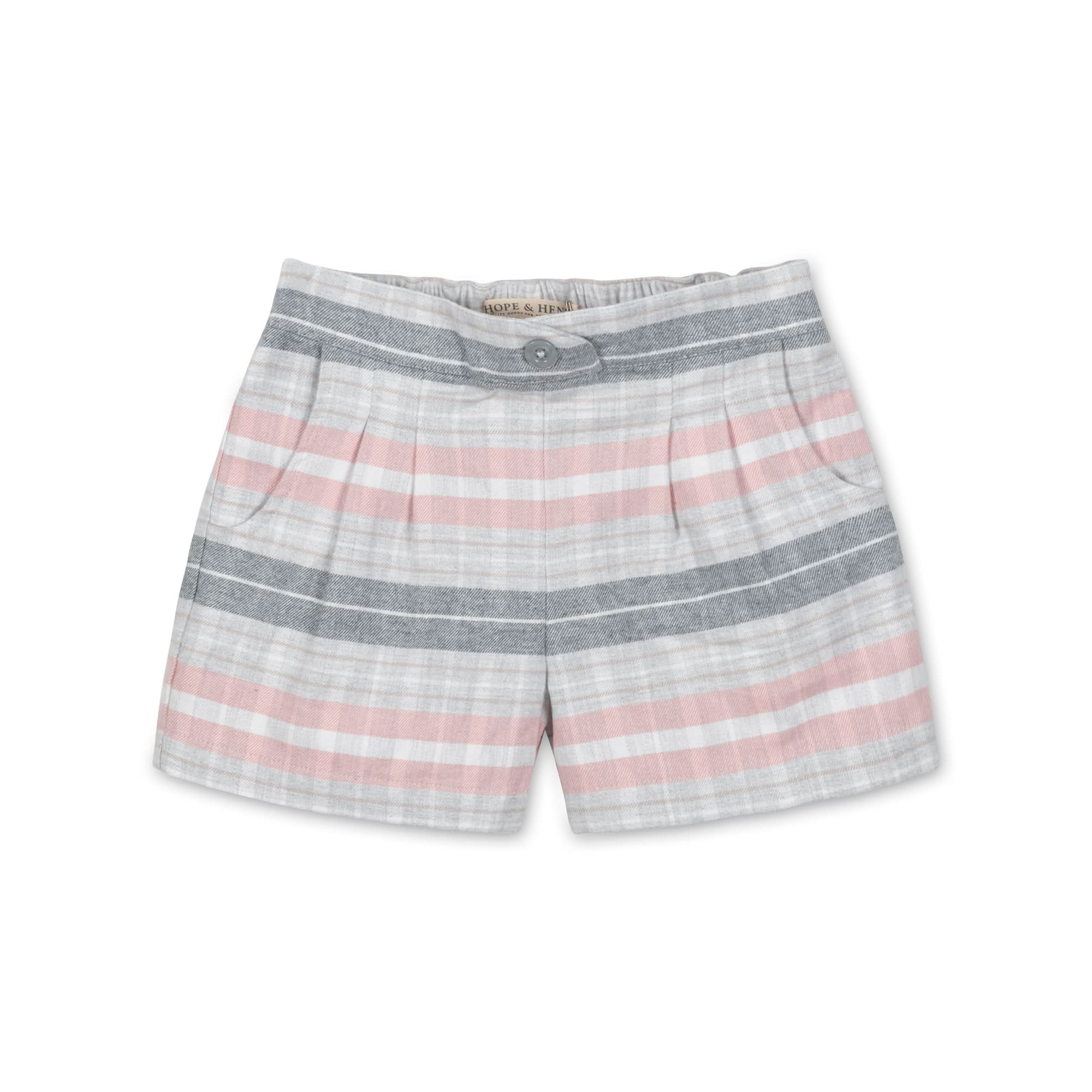 Pleated Organic Flannel Short