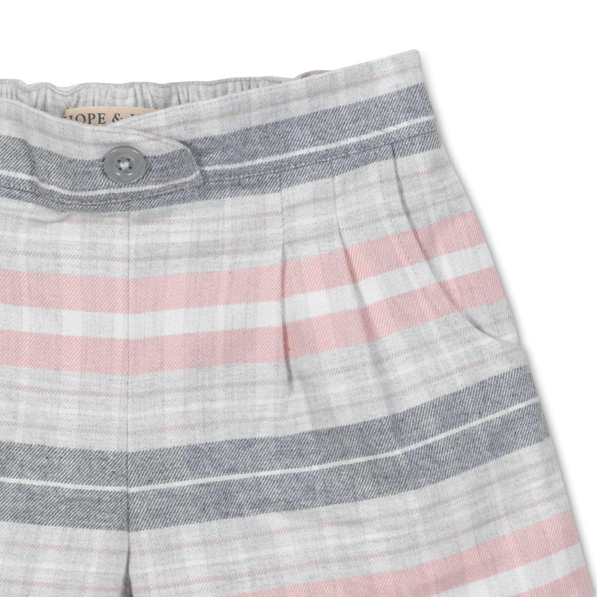 Pleated Organic Flannel Short