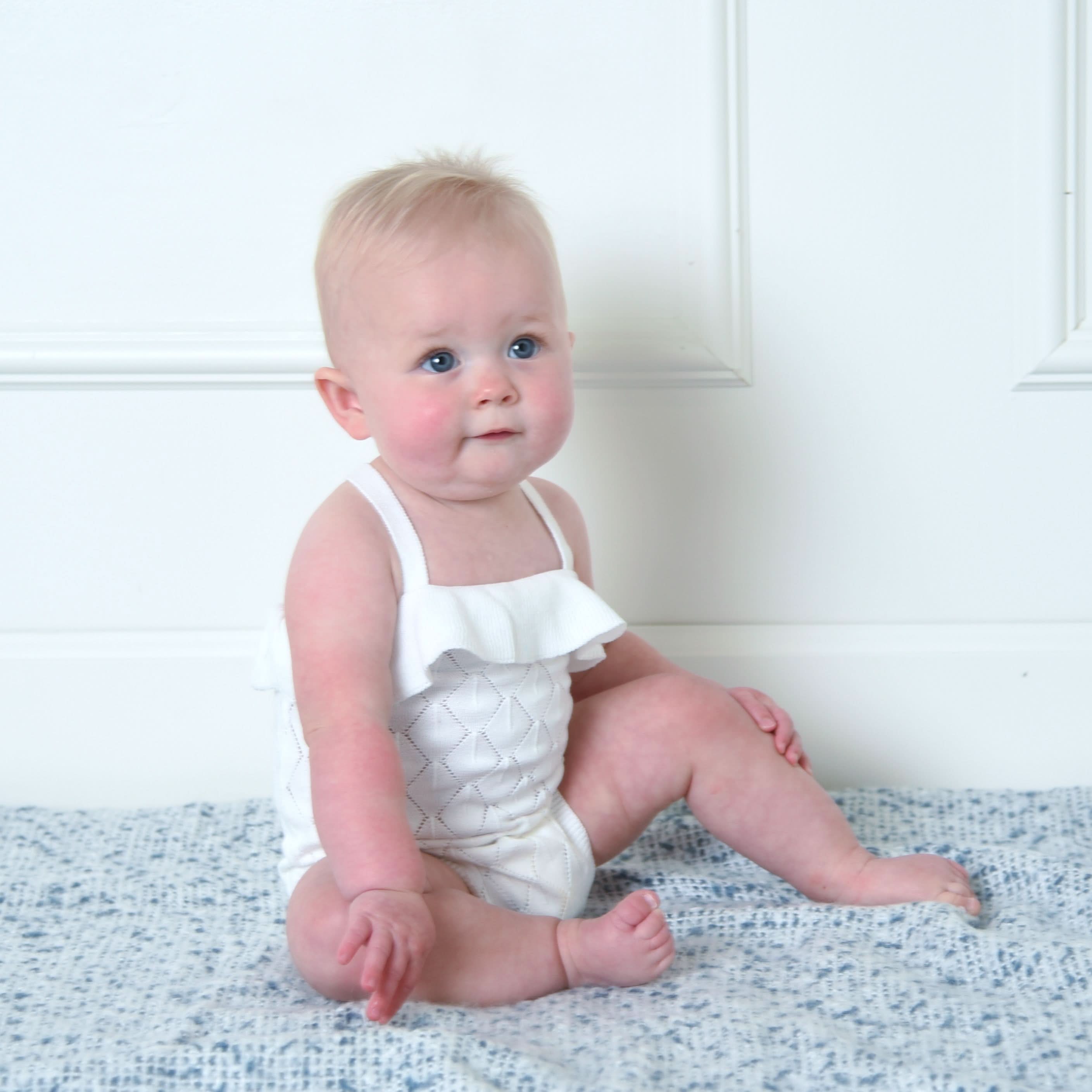 Ruffle Sweater Romper