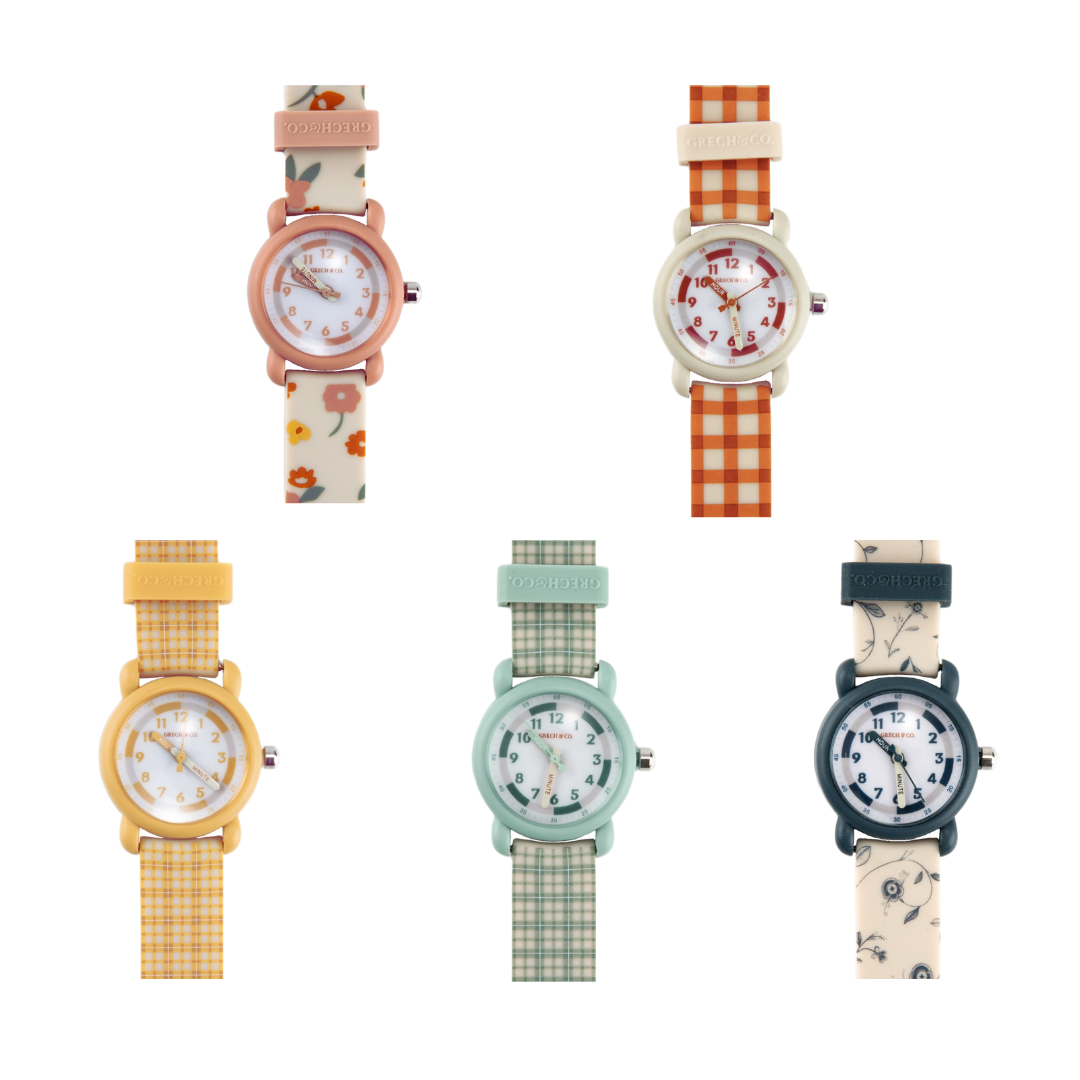 Classic Watches | Silicone + Stainless Steel | Fern Plaid