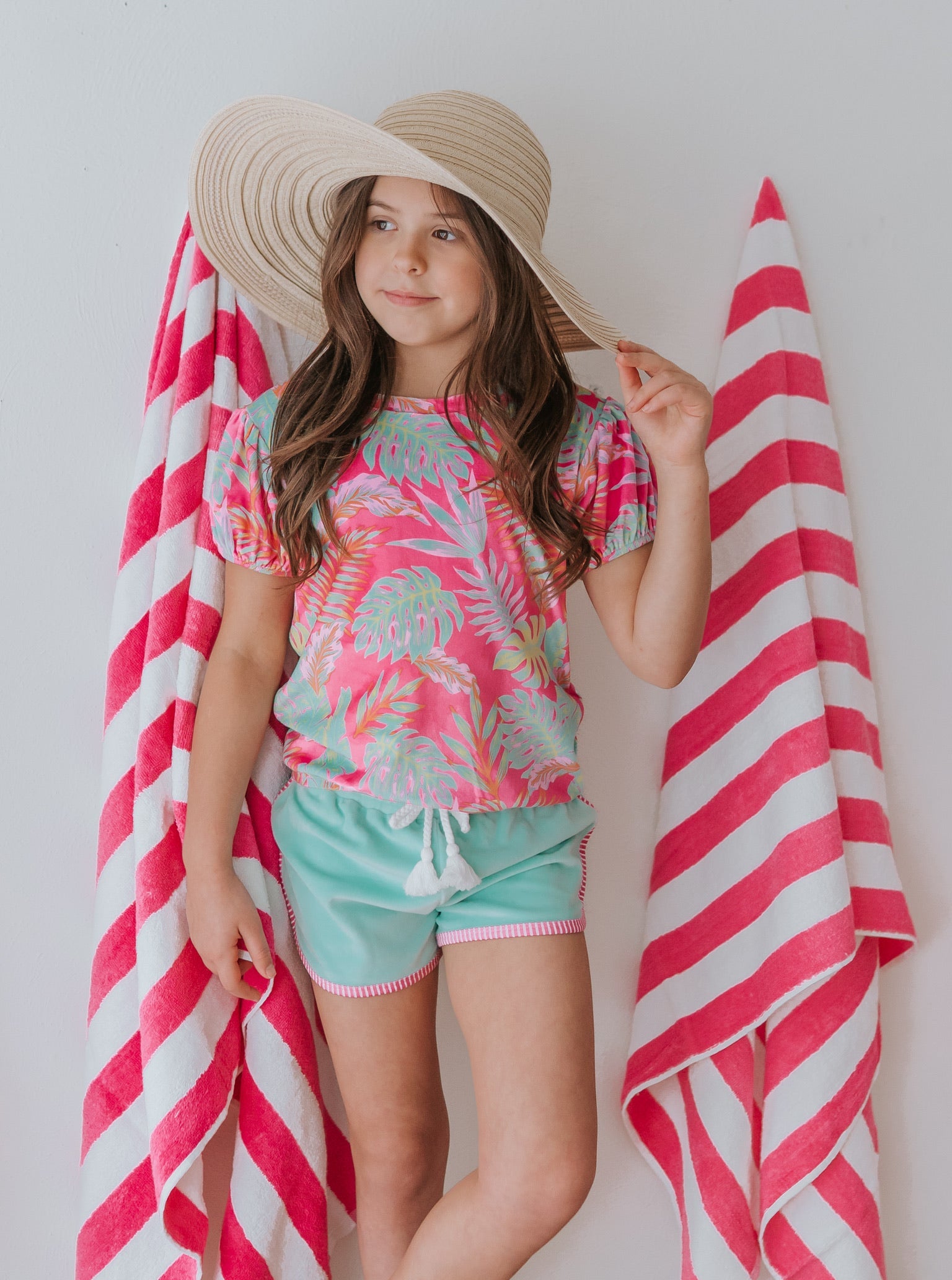 Pink Palm Paradise Shirt & Short Set