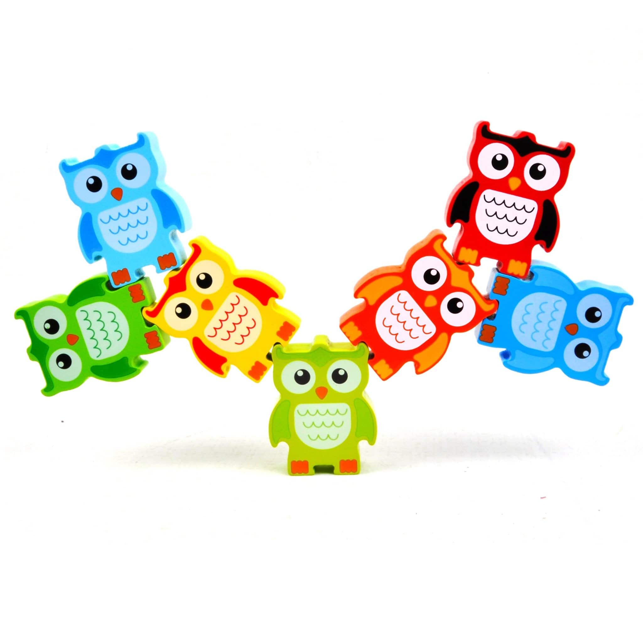 Stacking Owls Wood Balance Challenge