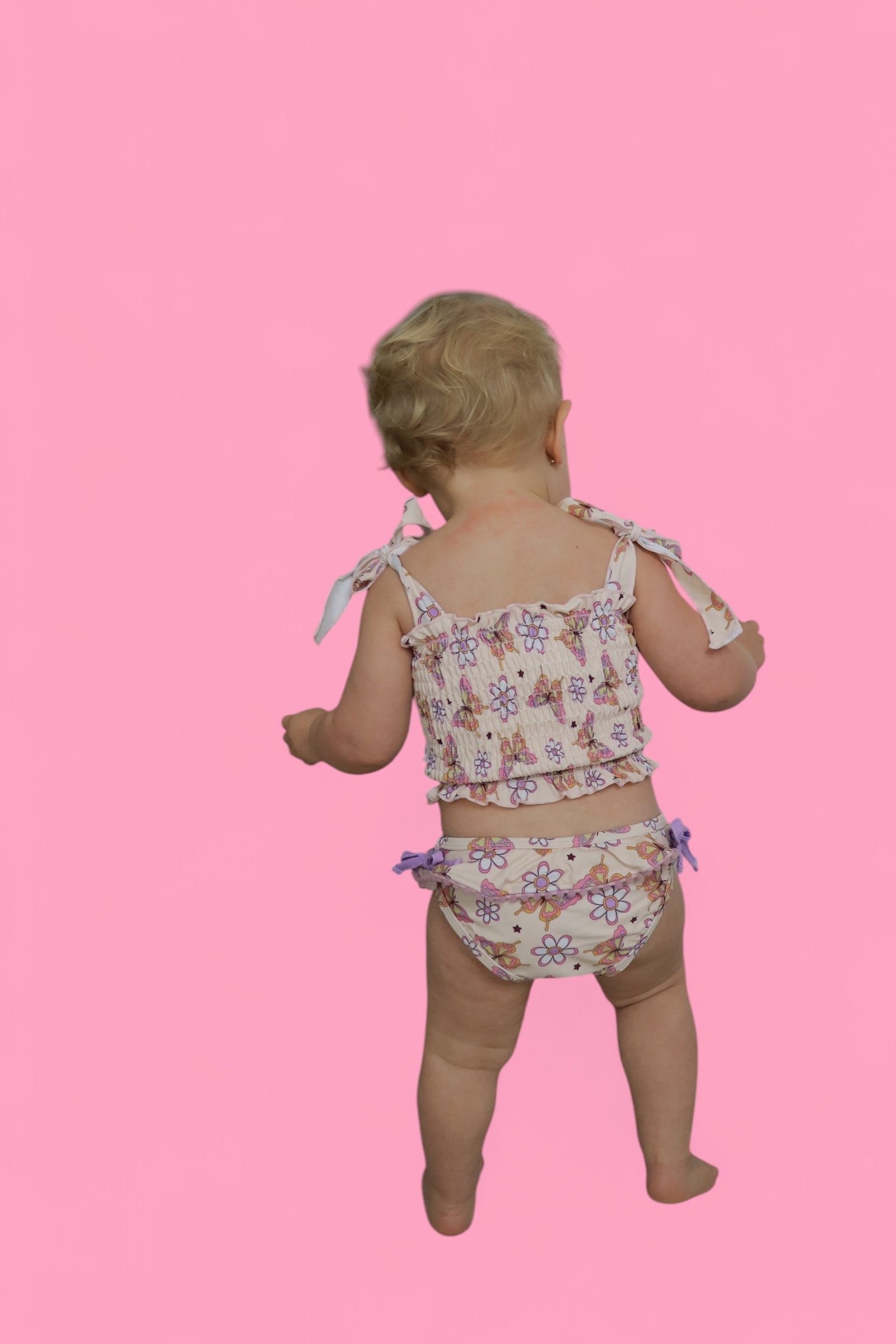 Blossomin’ Butterfly Dream Smocked Tankini Two Piece Swim Suit