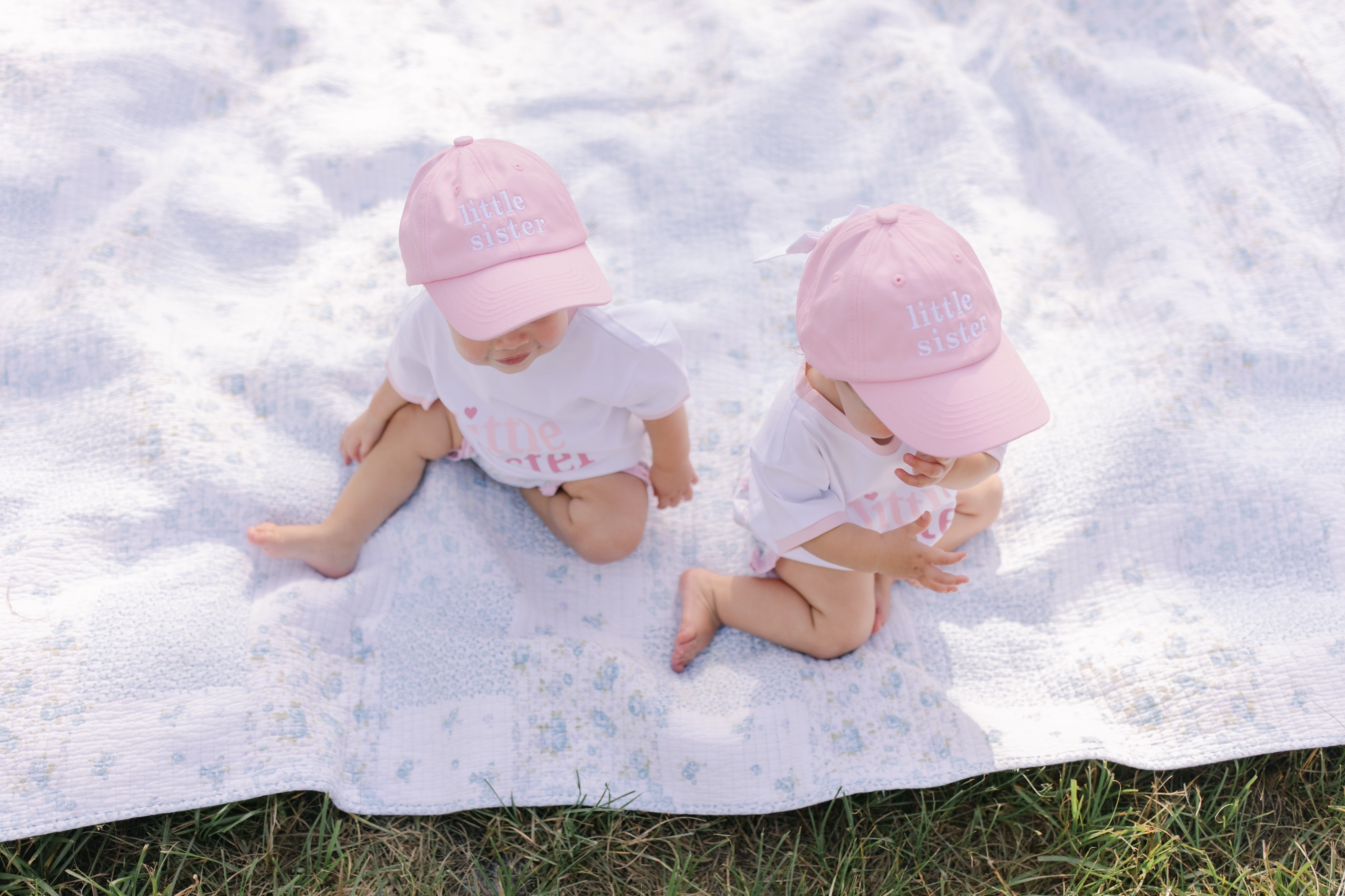 Little Sister Bow Baseball Hat (baby/toddler)