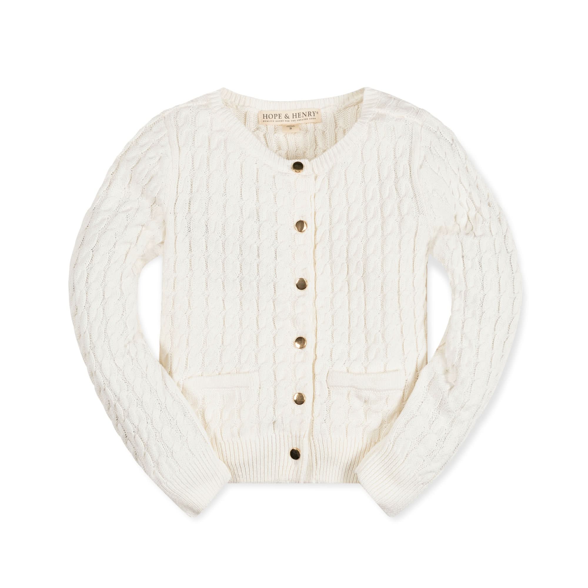 Classic Cable Organic Cardigan