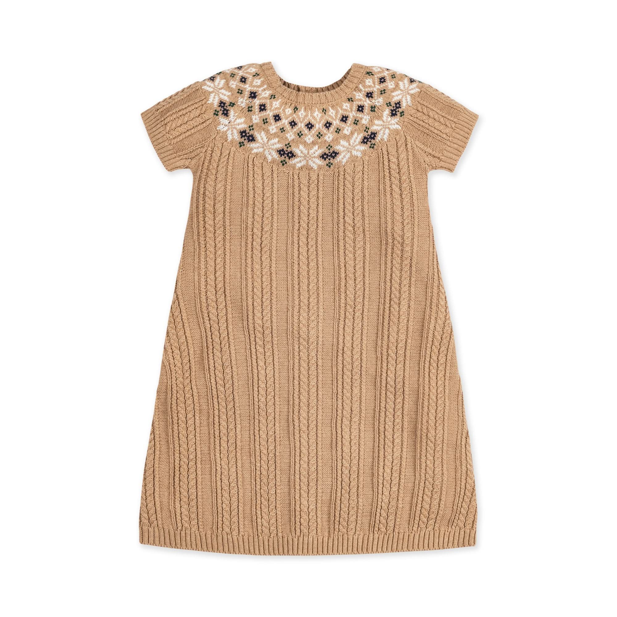 Fair Isle Cable Organic Sweater Dress