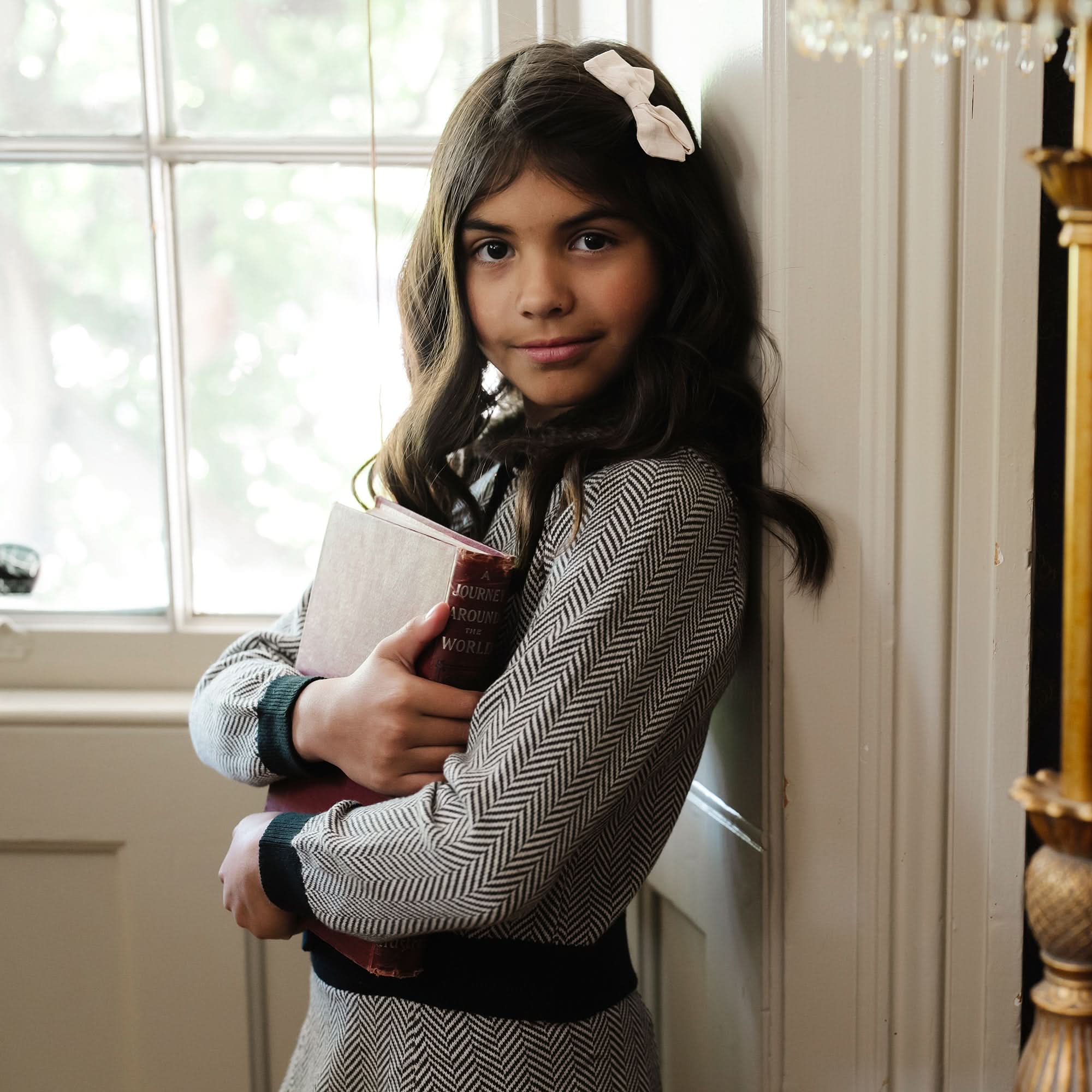 Faux Fur Cardigan And Skirt Organic Sweater Set