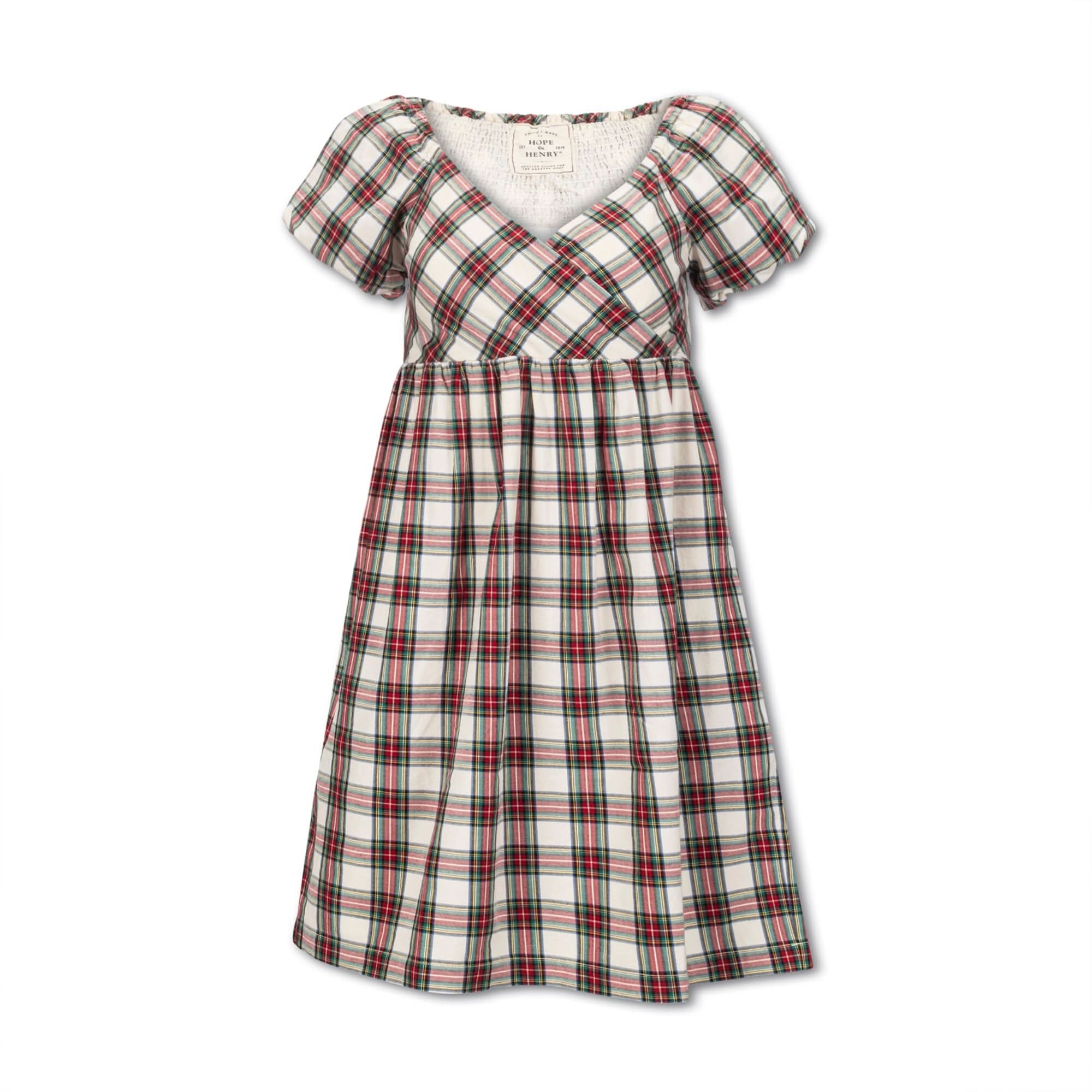 Puff Sleeve Crossover Dress