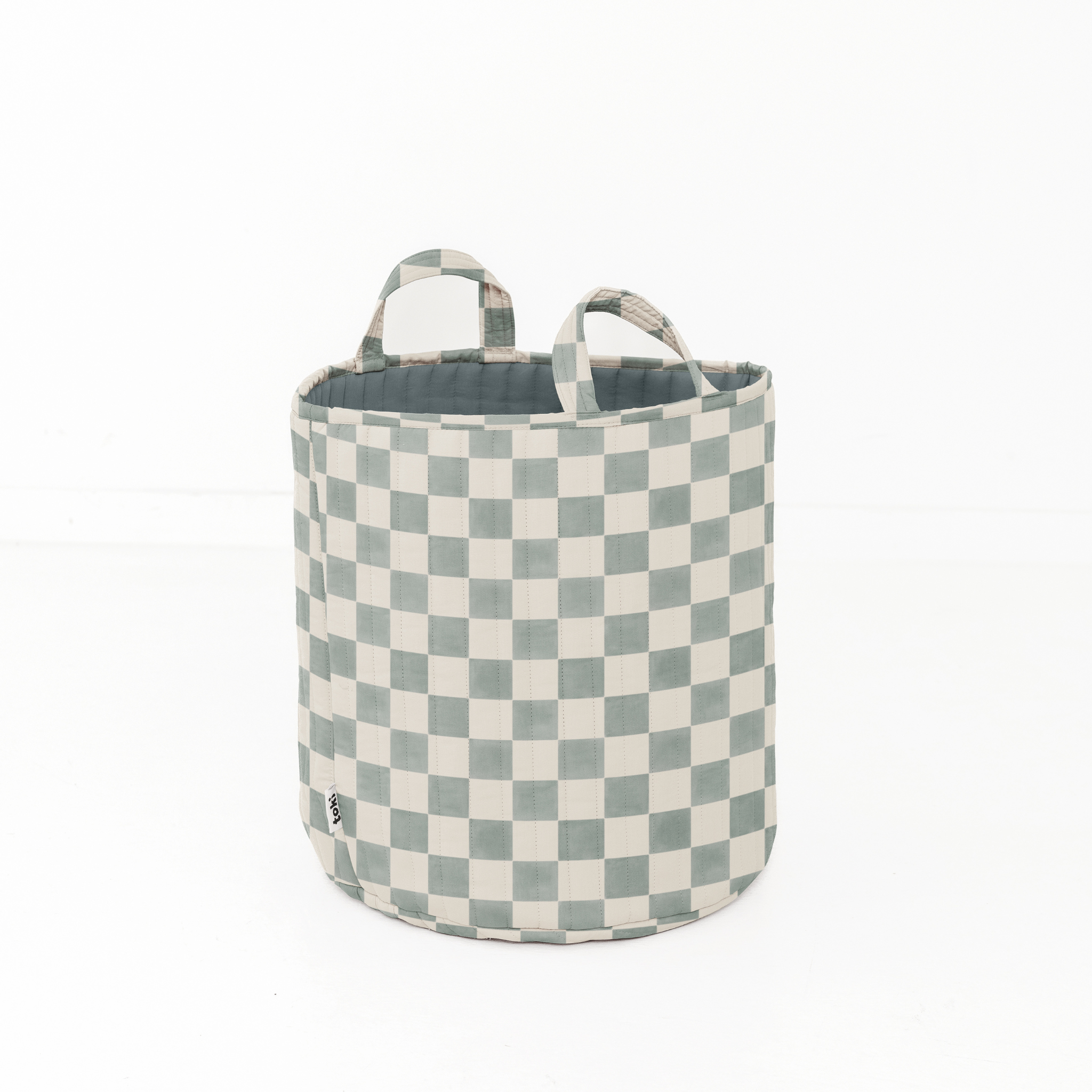Checker Matcha Storage Basket