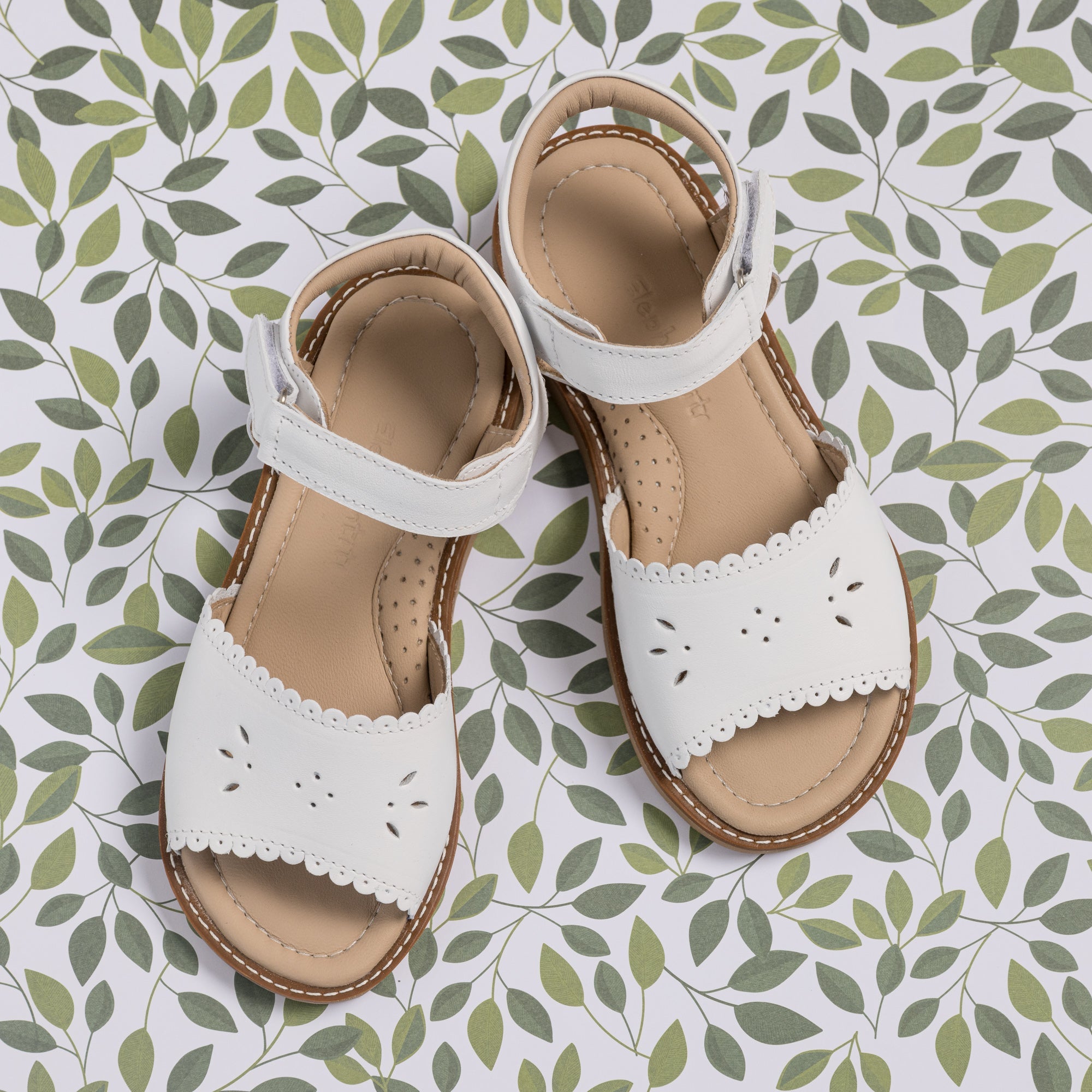 Classic Sandal With Scallop White