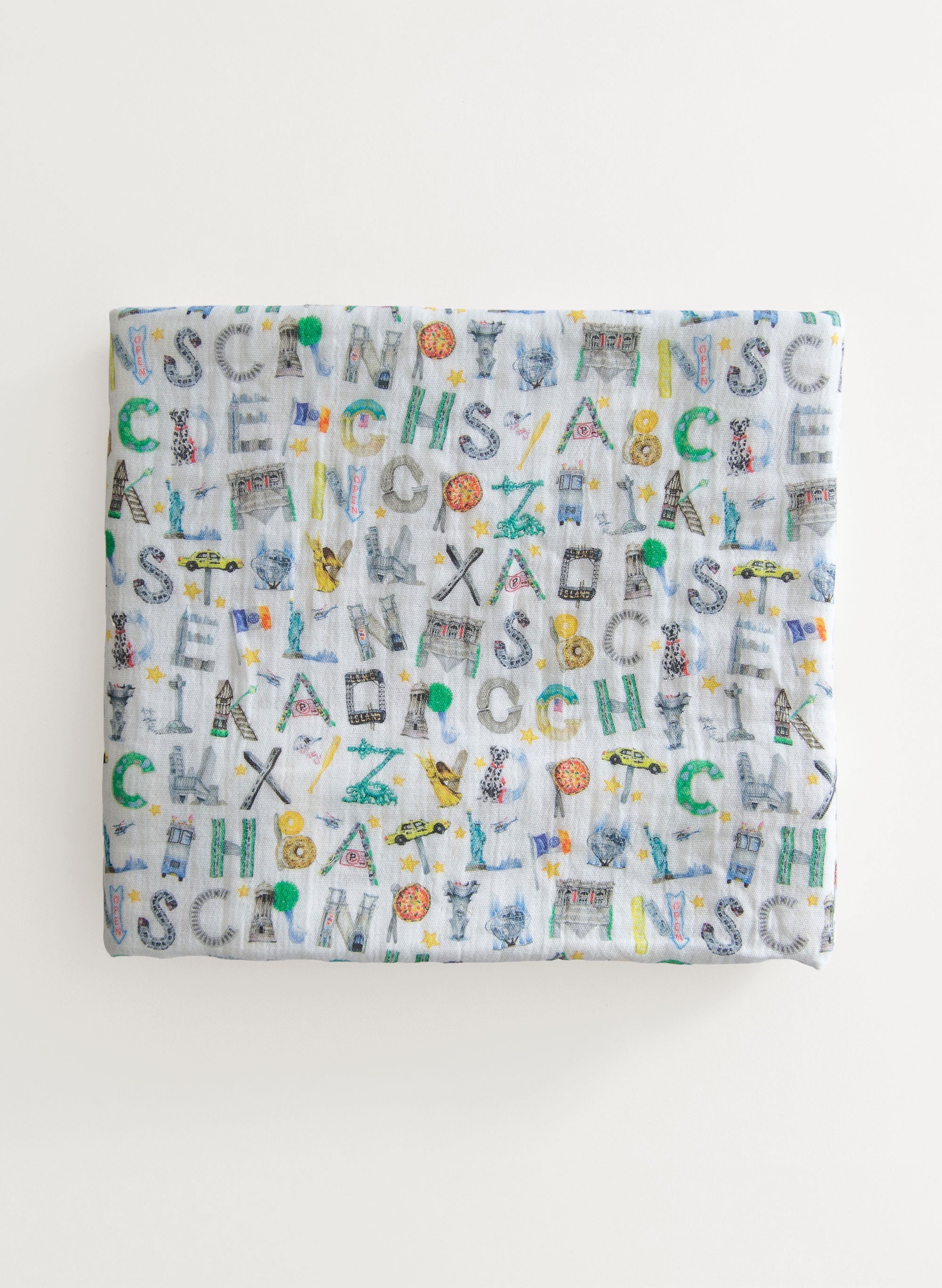 Nyc Alphabet Soup Shawl Blanket