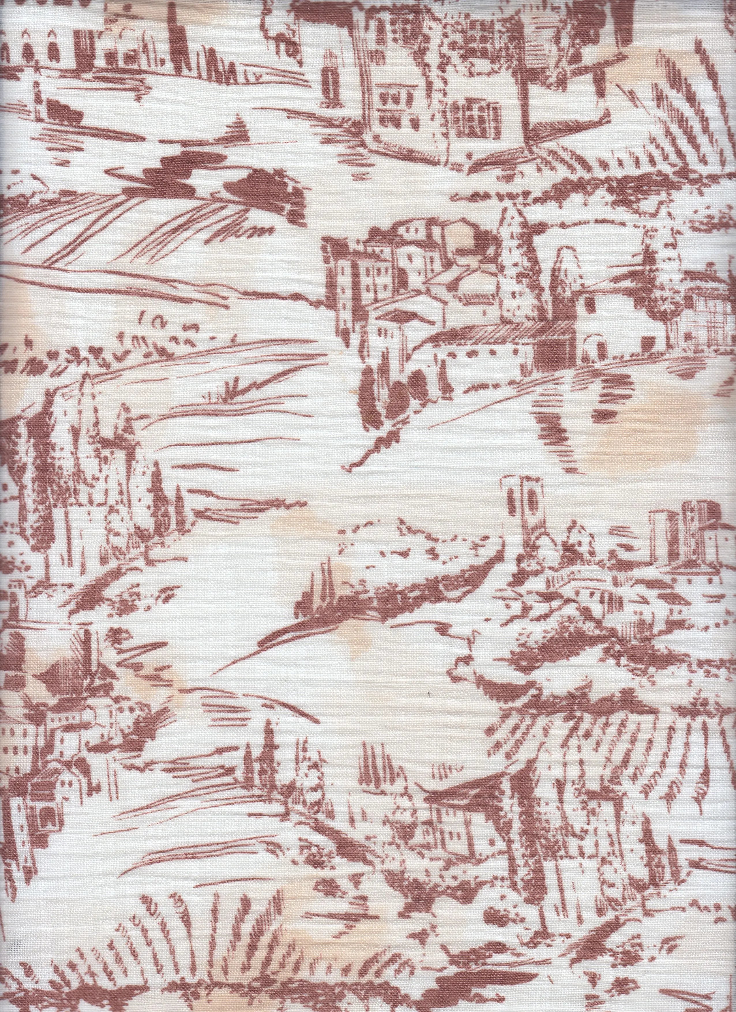 Brown Toile Ruffle Baby Lounger Cover