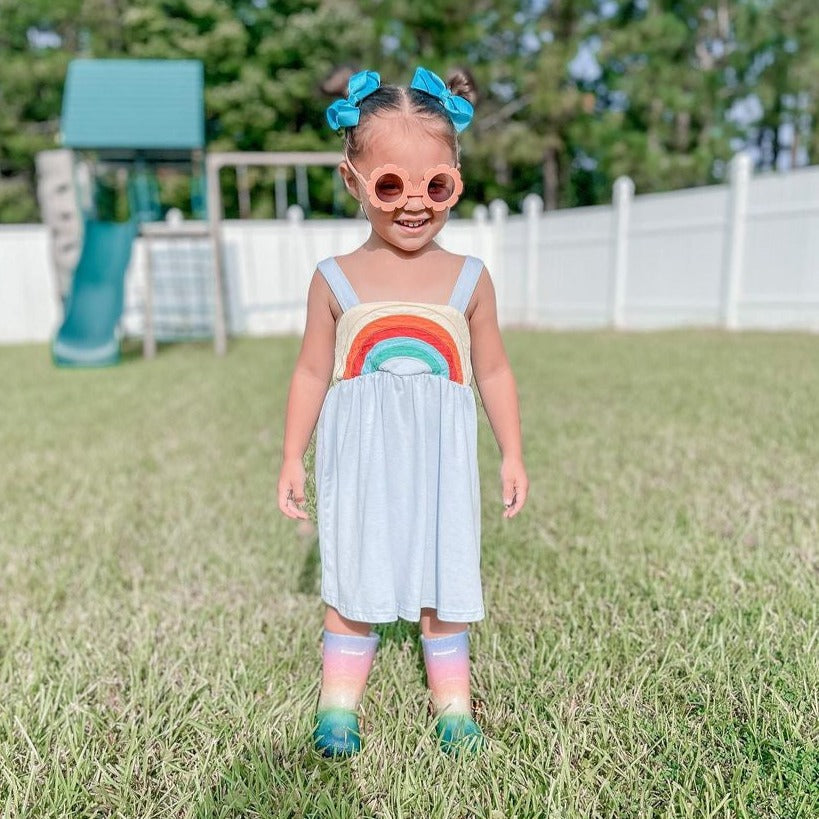 Toddler Rain Boots In Rainbow - Isla