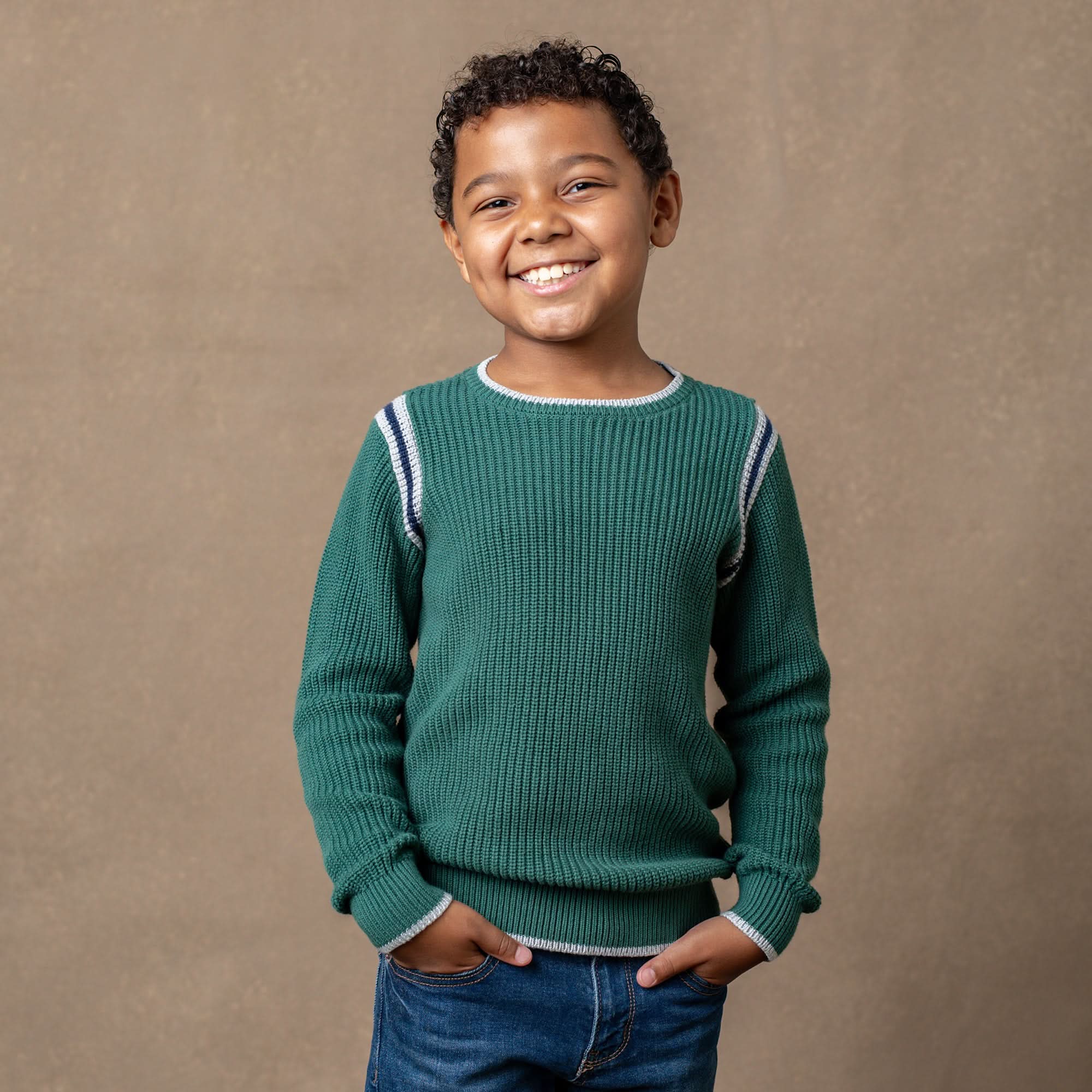 Organic Sporty Crew Neck Sweater - Baby