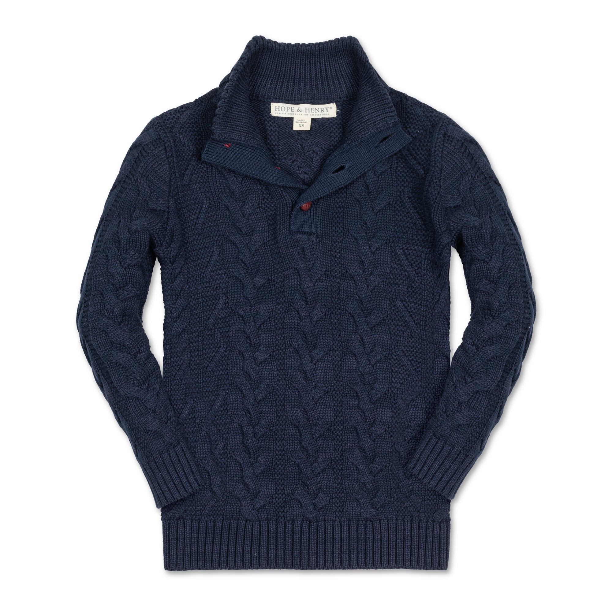 Organic Mock Neck Cable Sweater - Baby