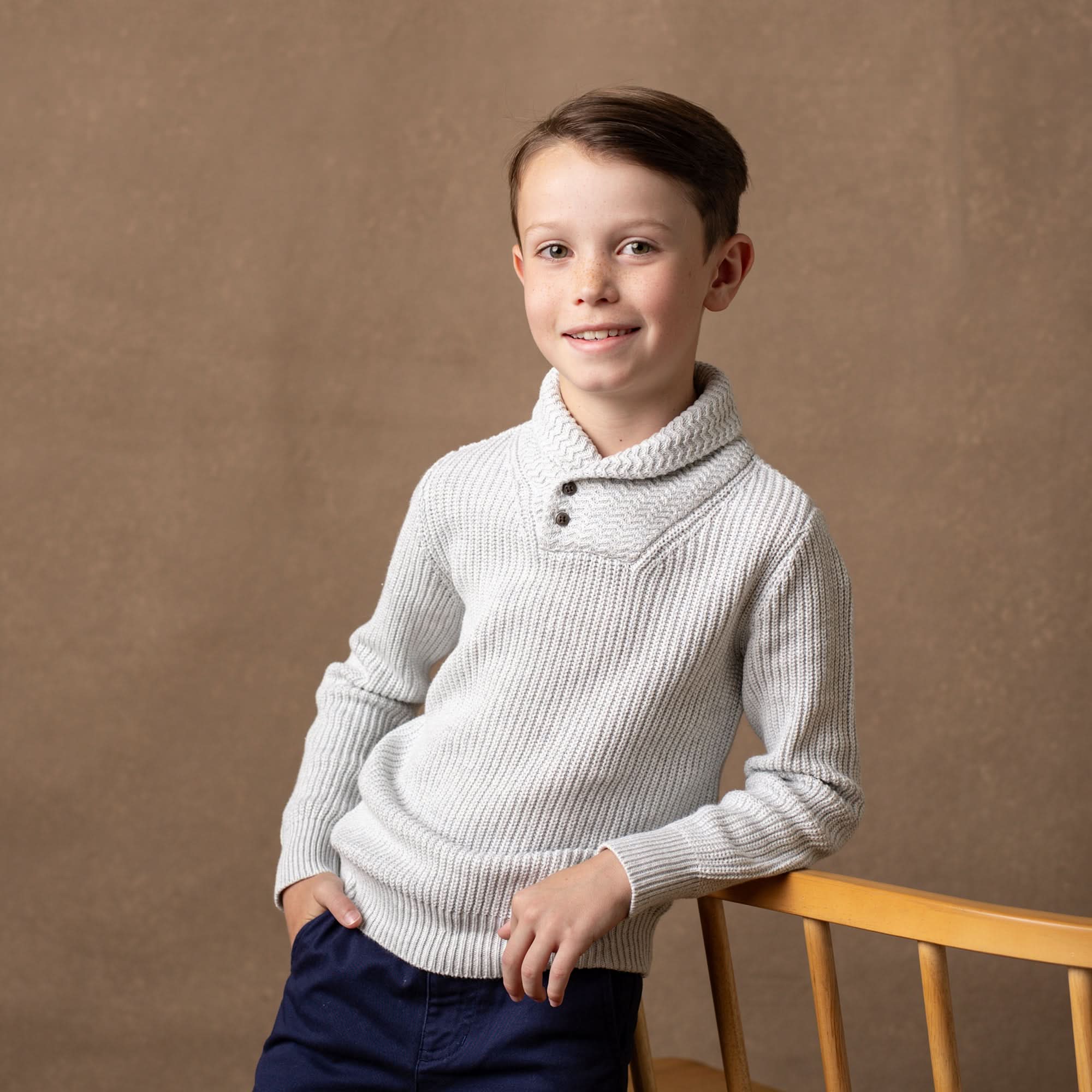 Organic Shawl Collar Sweater - Baby