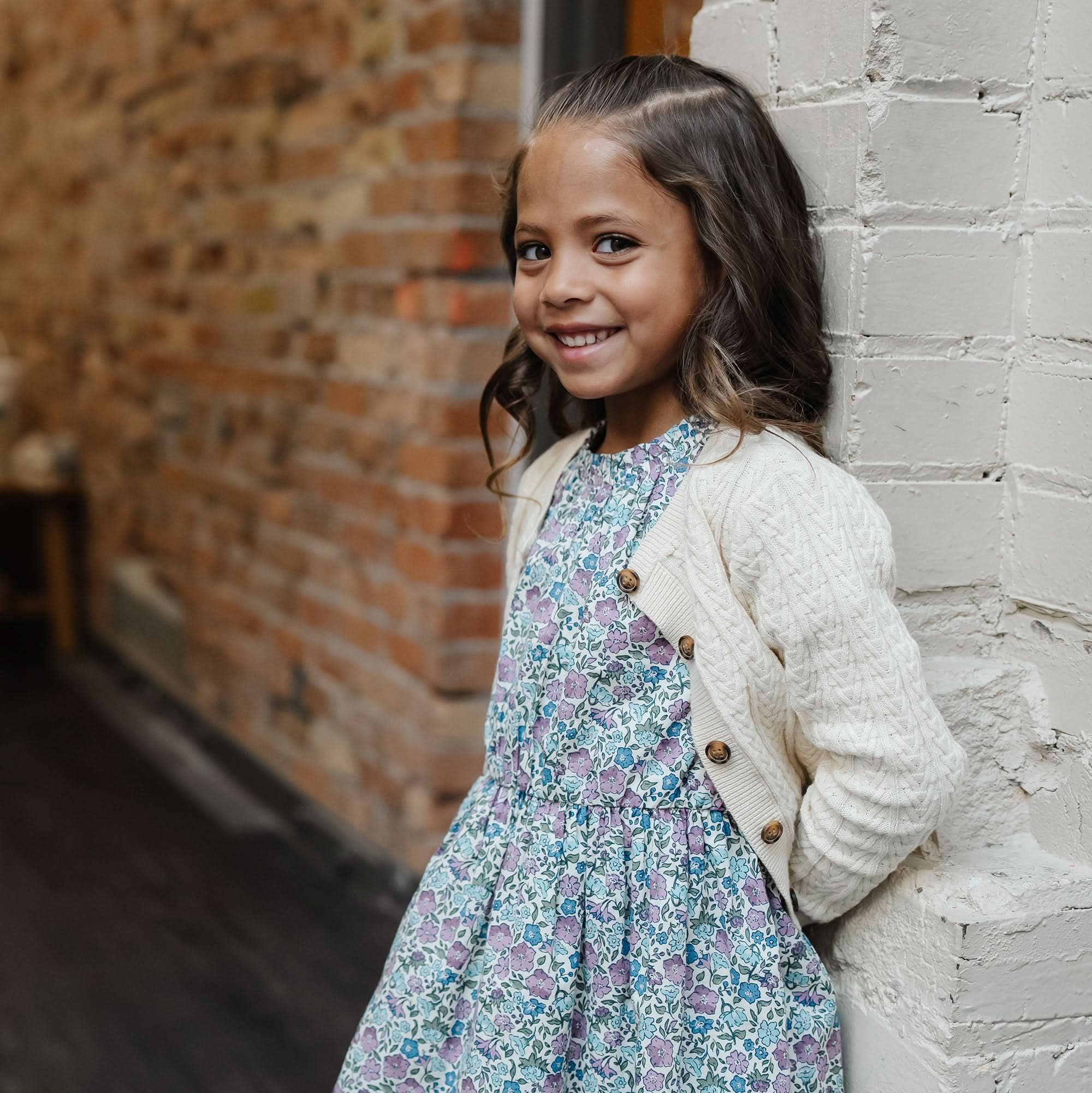 Organic Chevron Cable Cardigan - Baby