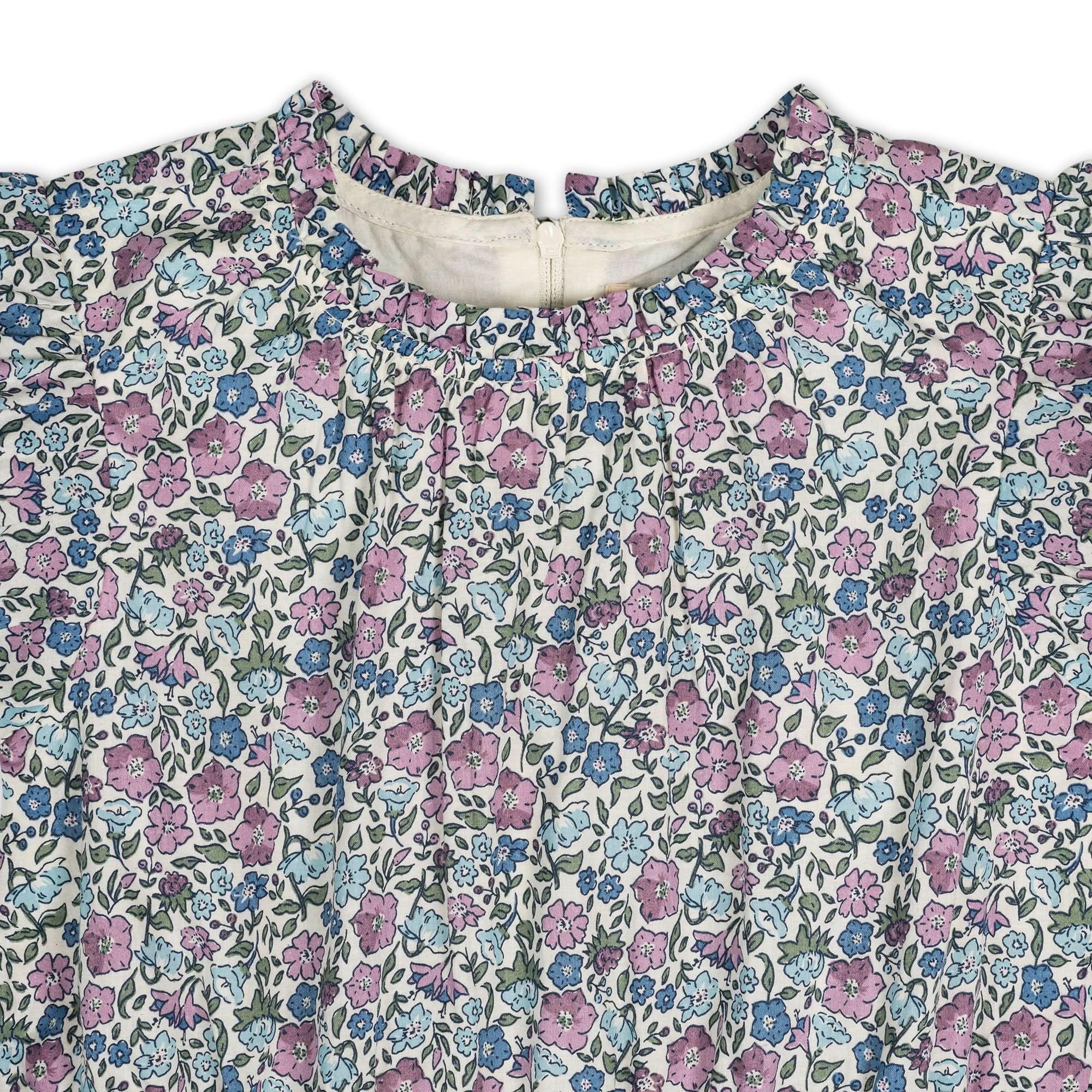 Organic Ruffle Edge Puff Sleeve Dress - Baby