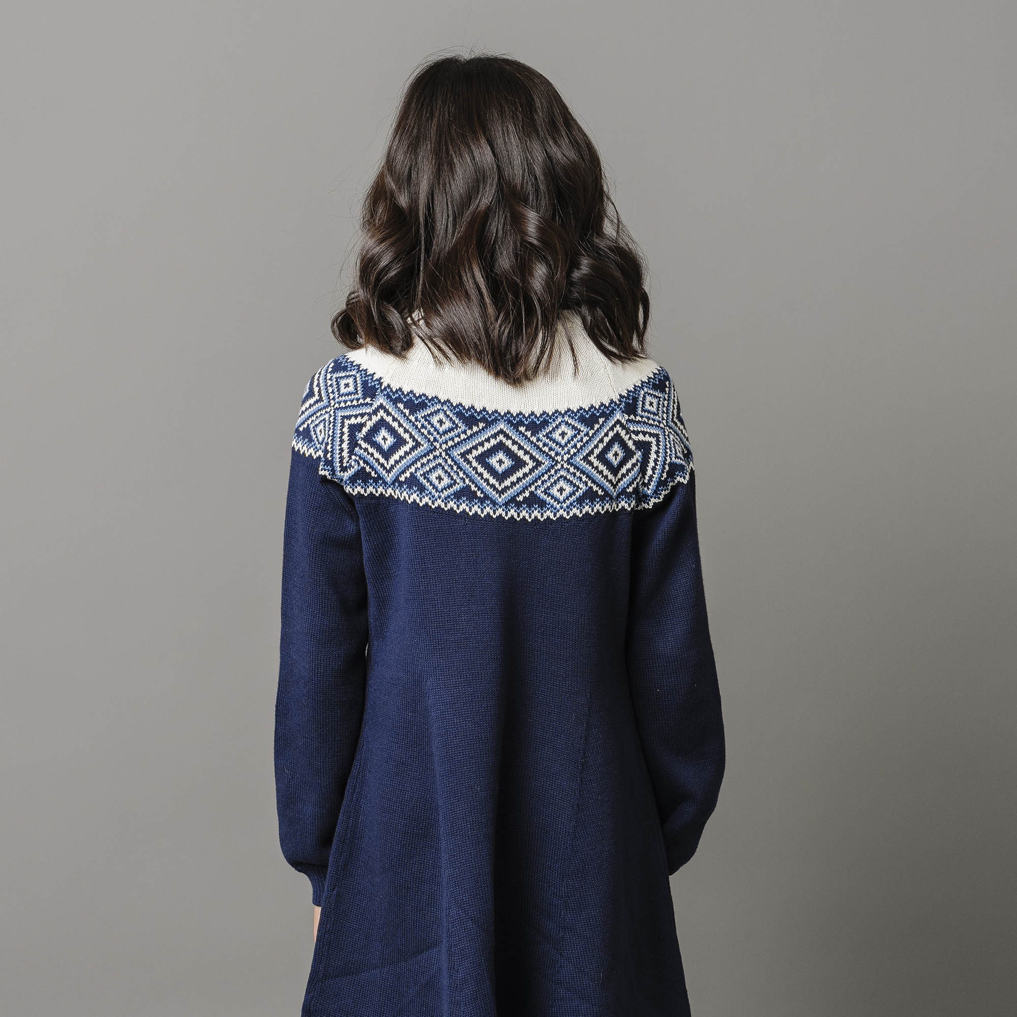 Organic Fair Isle Raglan Sweater Dress