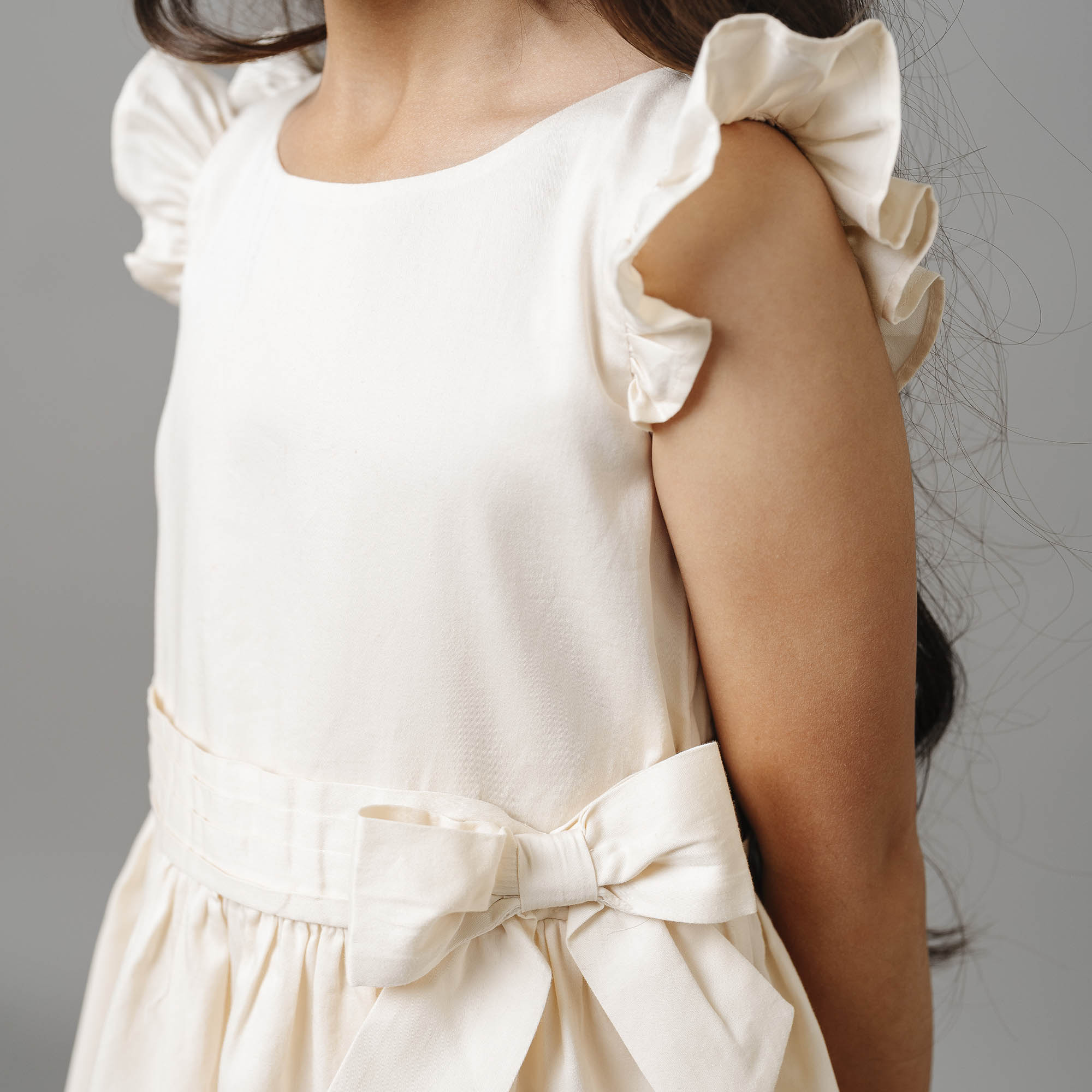 Organic Tiered Sateen Party Dress