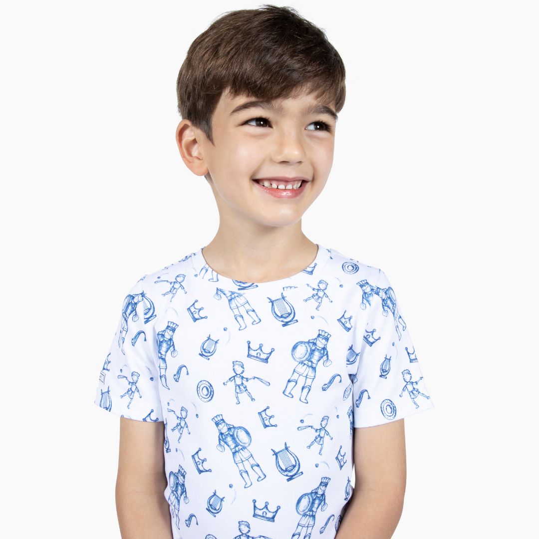 David & Goliath Blue Pj Shorts Set Cotton