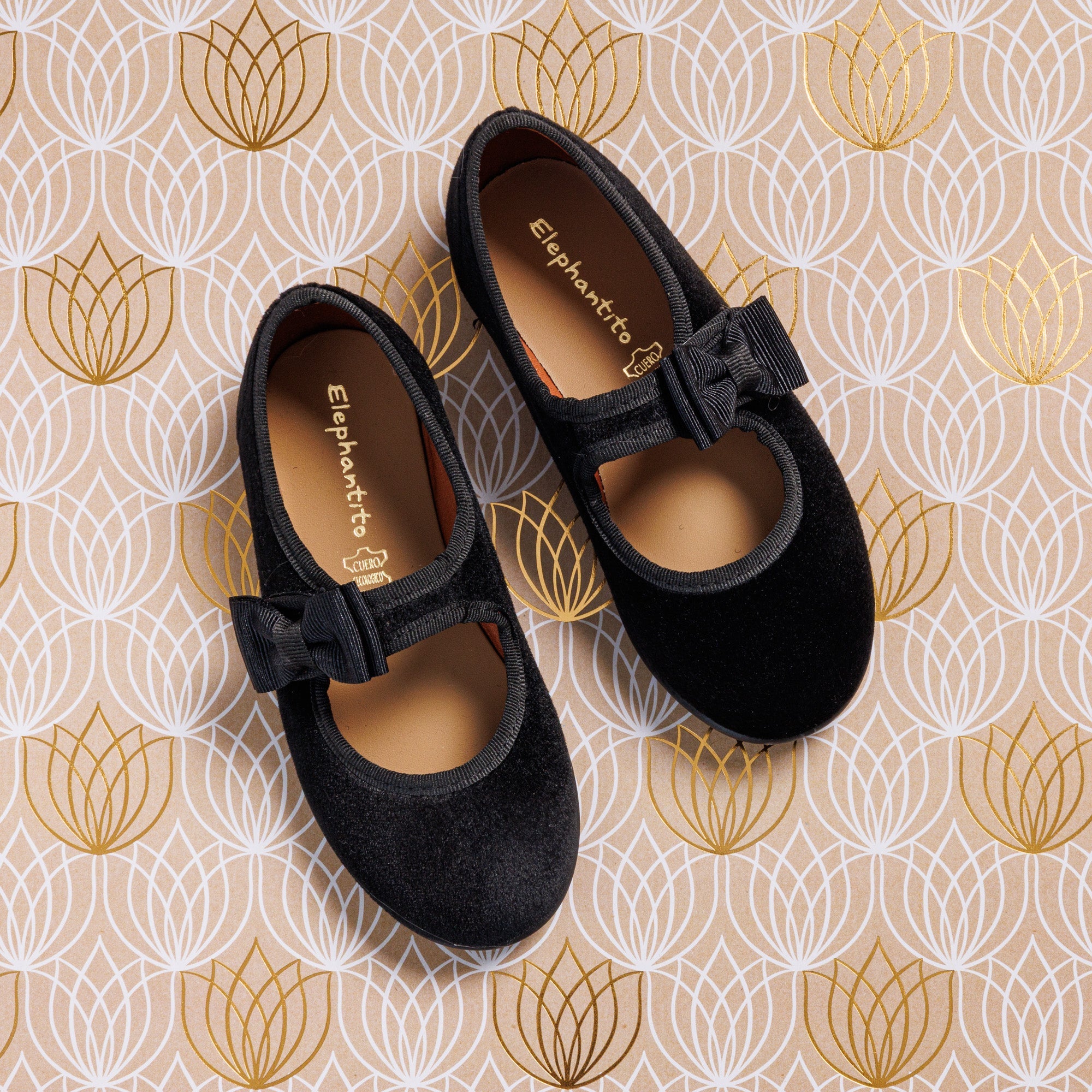 Velvet Bow Mary Jane Black