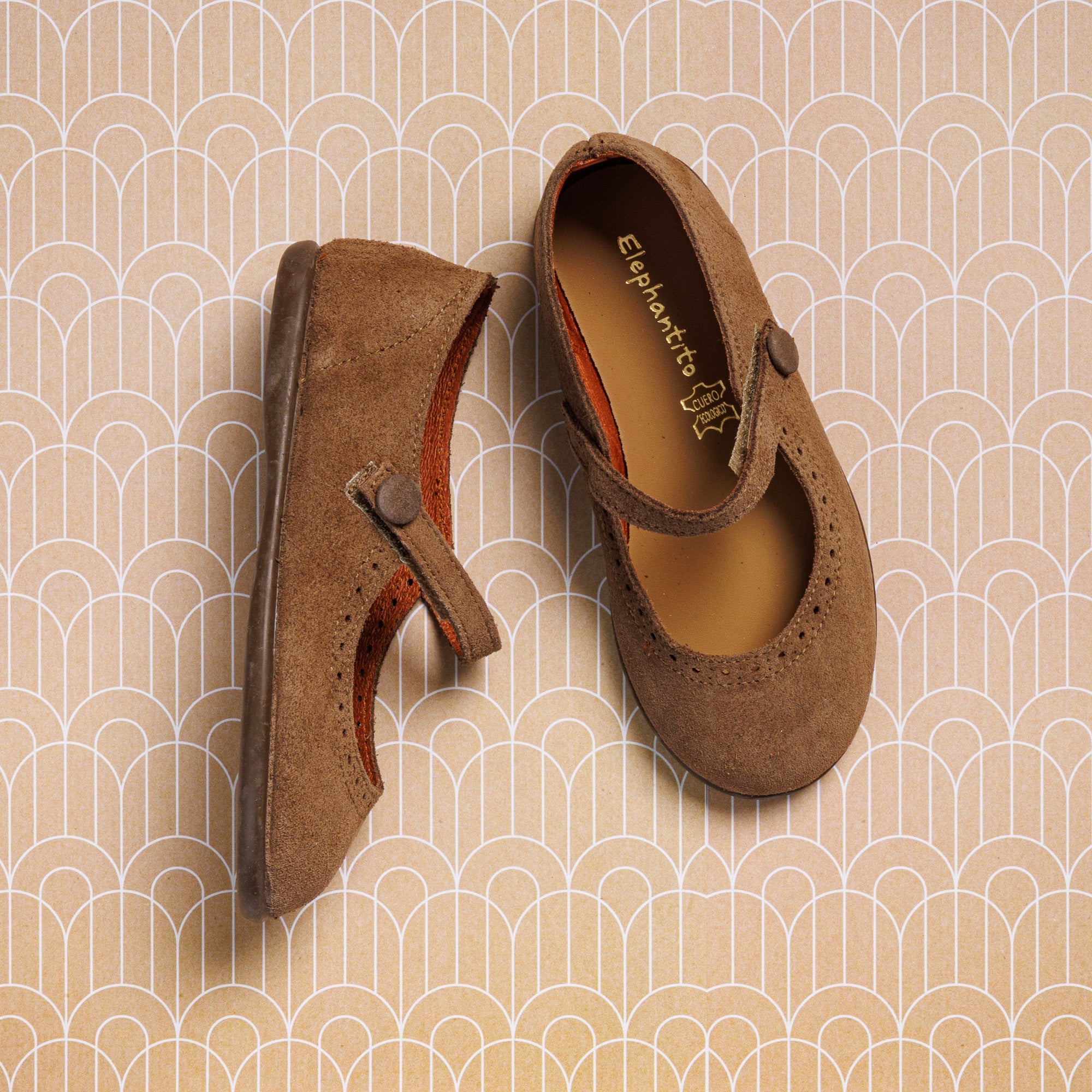 Suede Mary Jane Beige