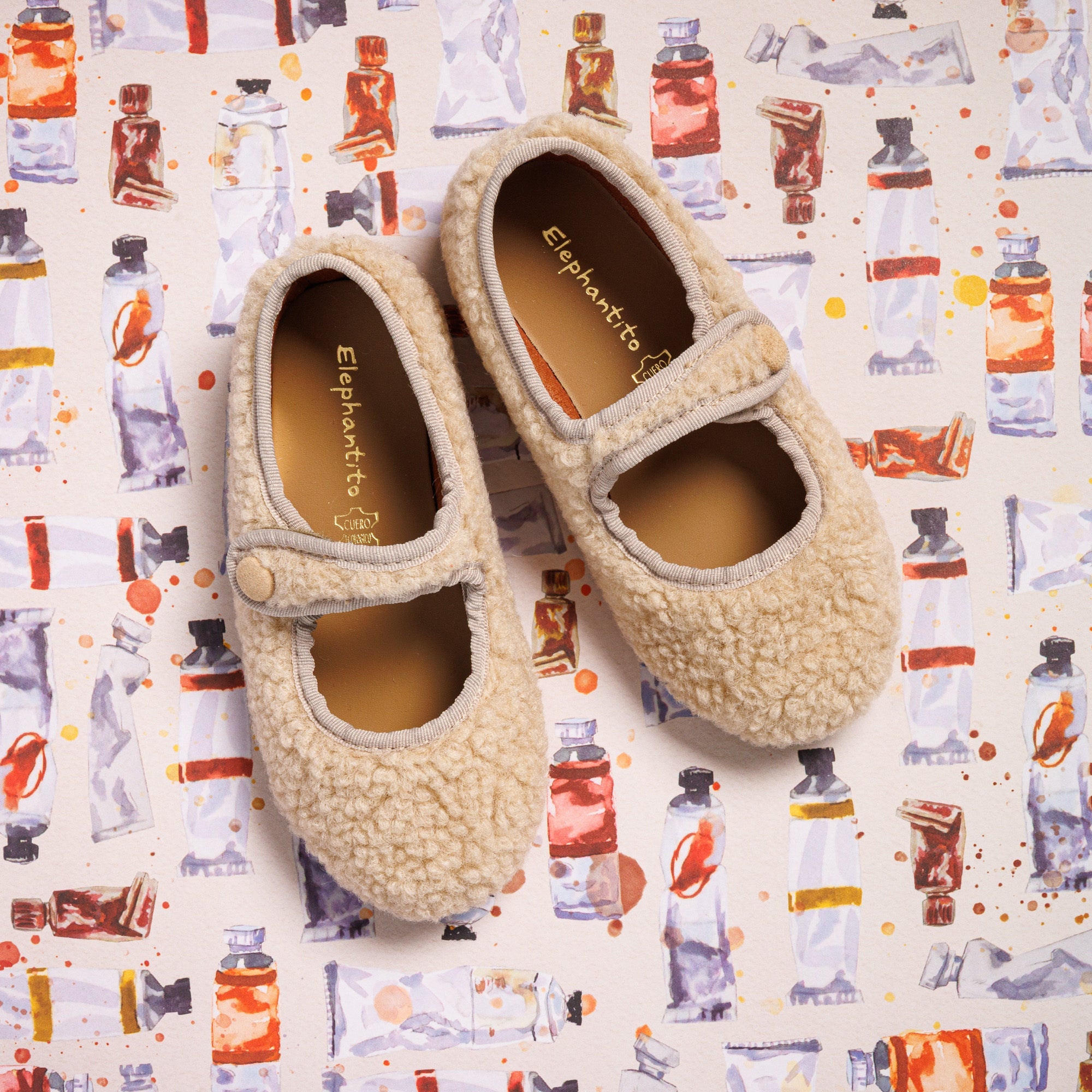 Shearling Mary Jane Beige