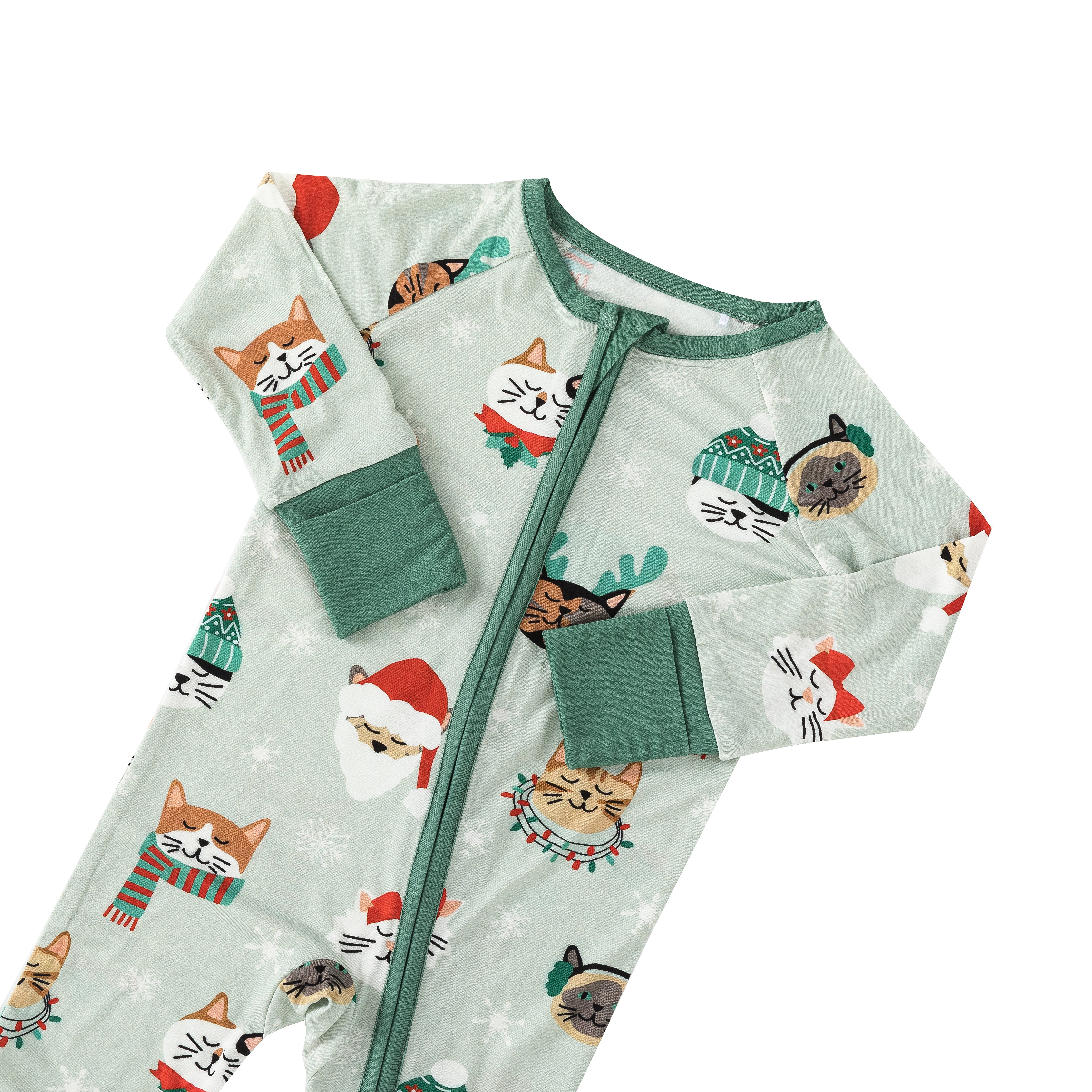 Purr The Halls (convertible Zip Footies)