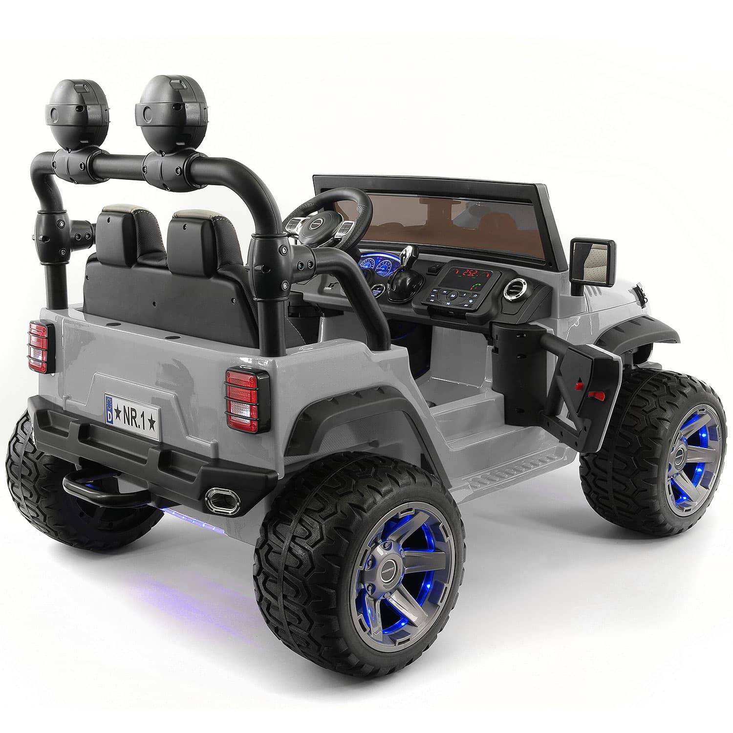 Trail Explorer 24v Kids Ride-on Car Truck With R/c Parental Remote | Gray