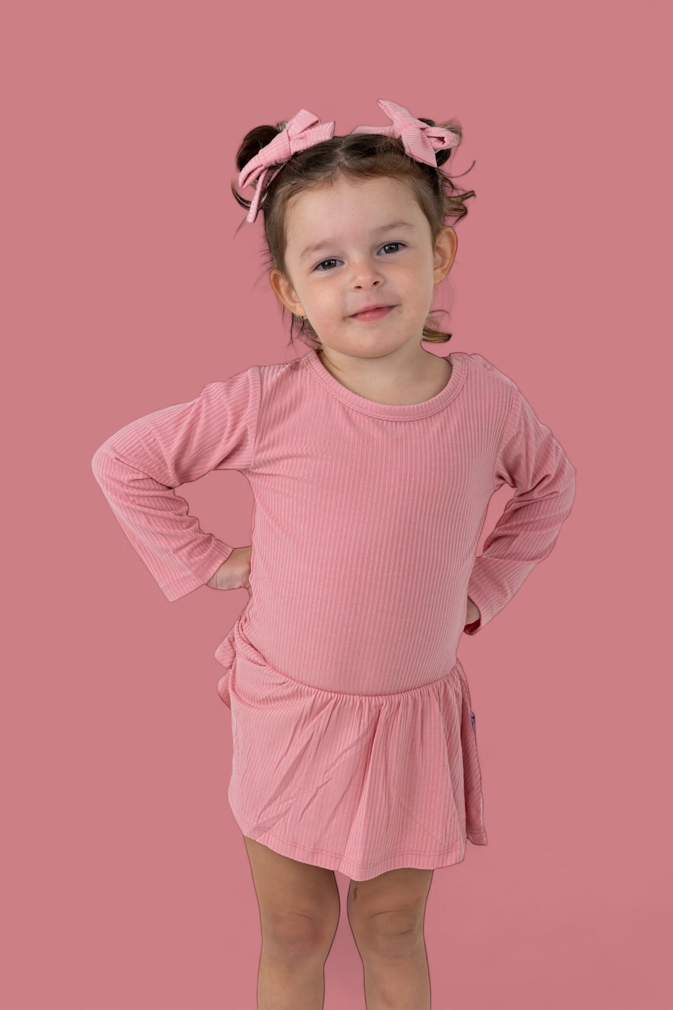 Mauve Rib Dream Bodysuit Dress