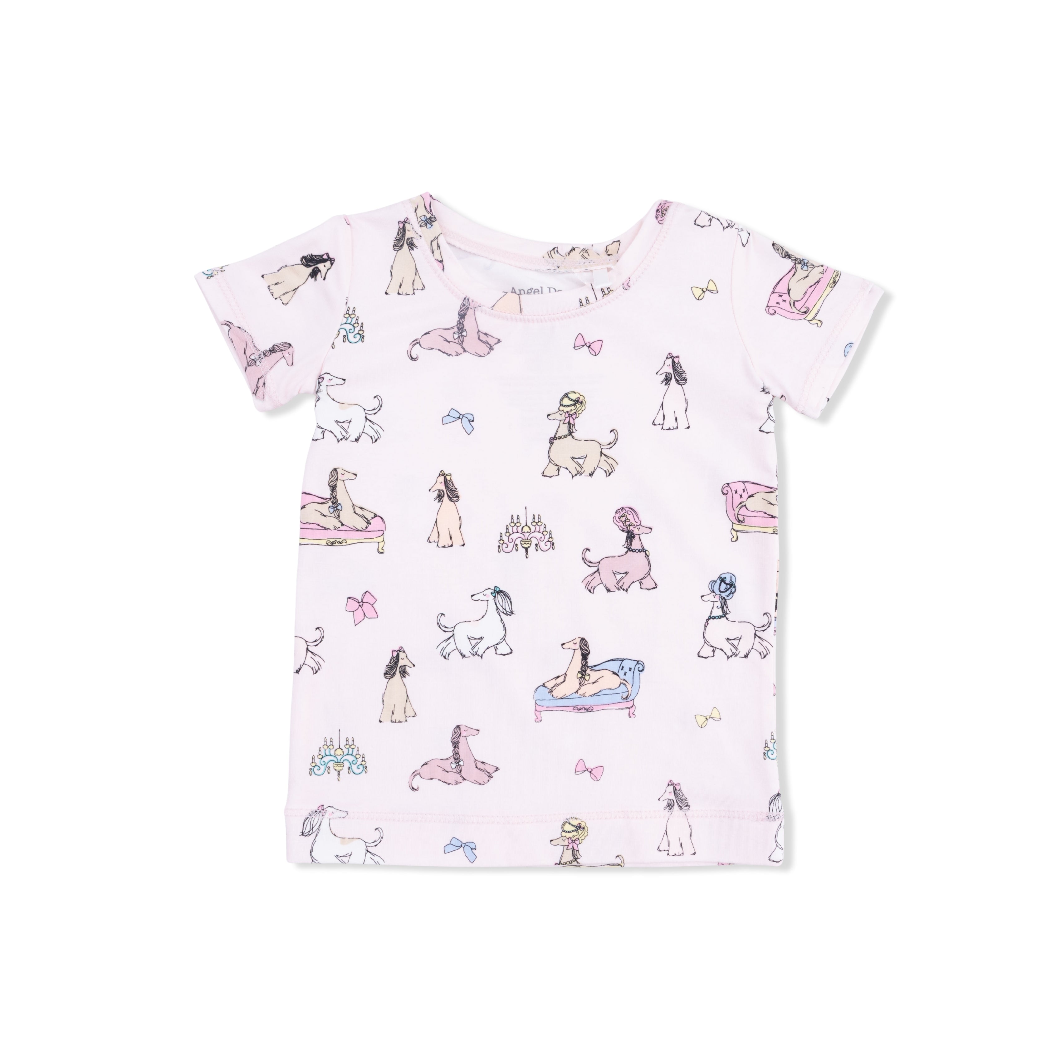 Fancy Hounds With Bows - Short Sleeve Loungewear Set