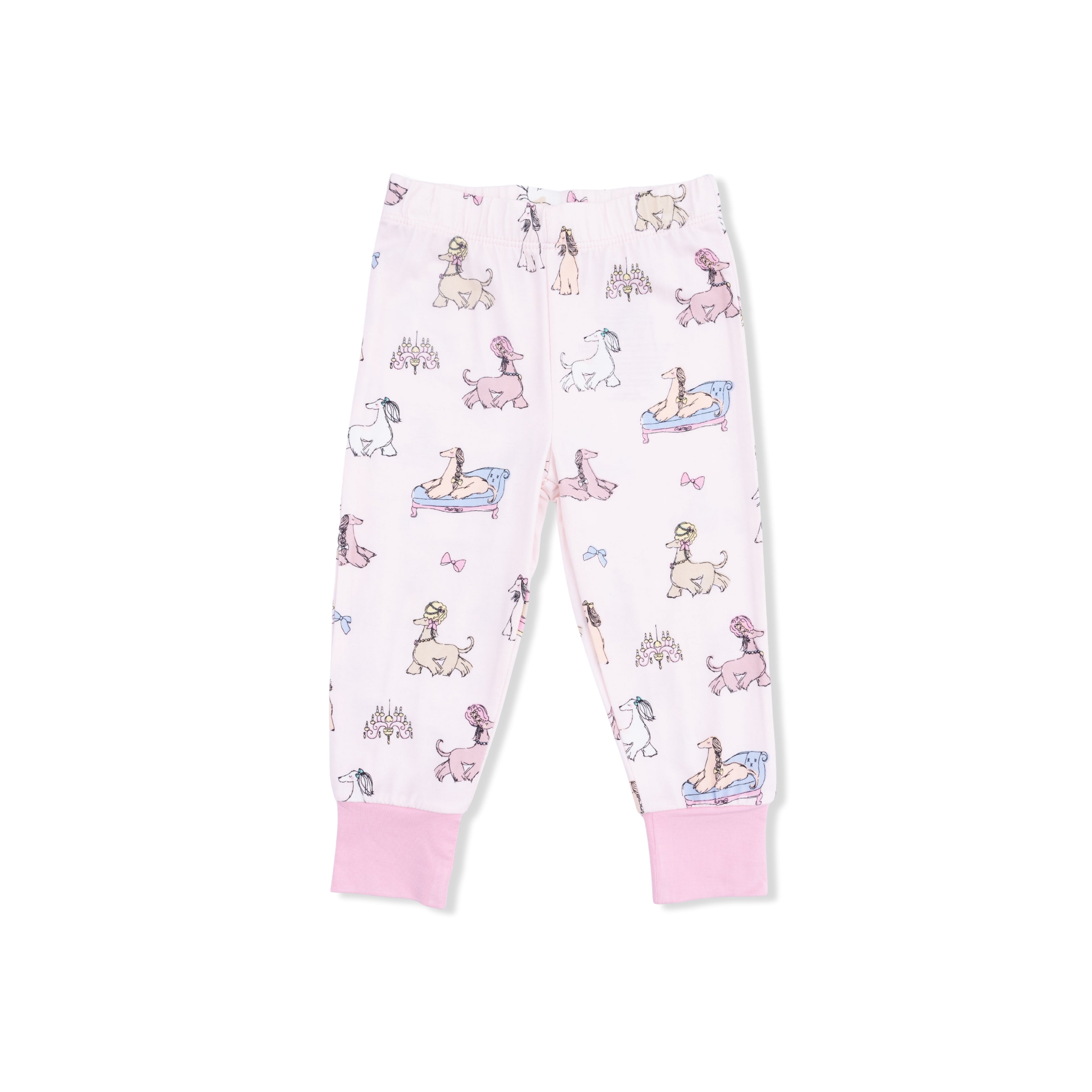 Fancy Hounds With Bows - Short Sleeve Loungewear Set
