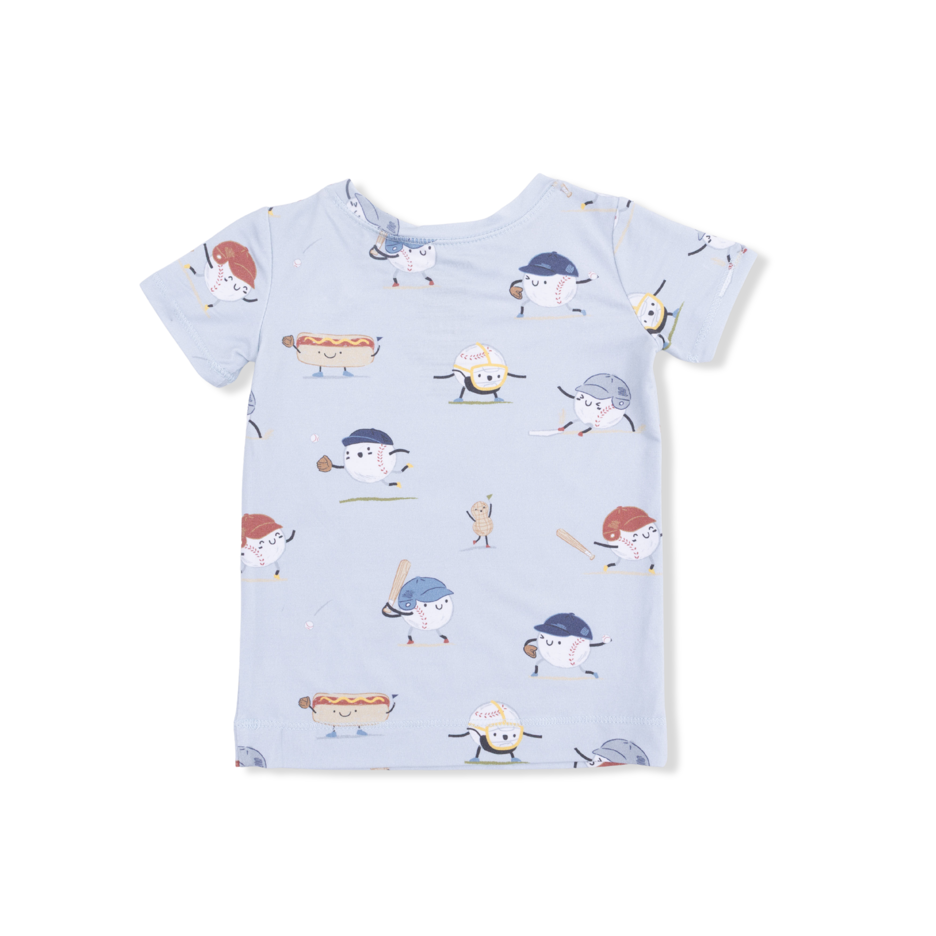 Baseballs Playing Baseball - Short Sleeve Loungewear Set