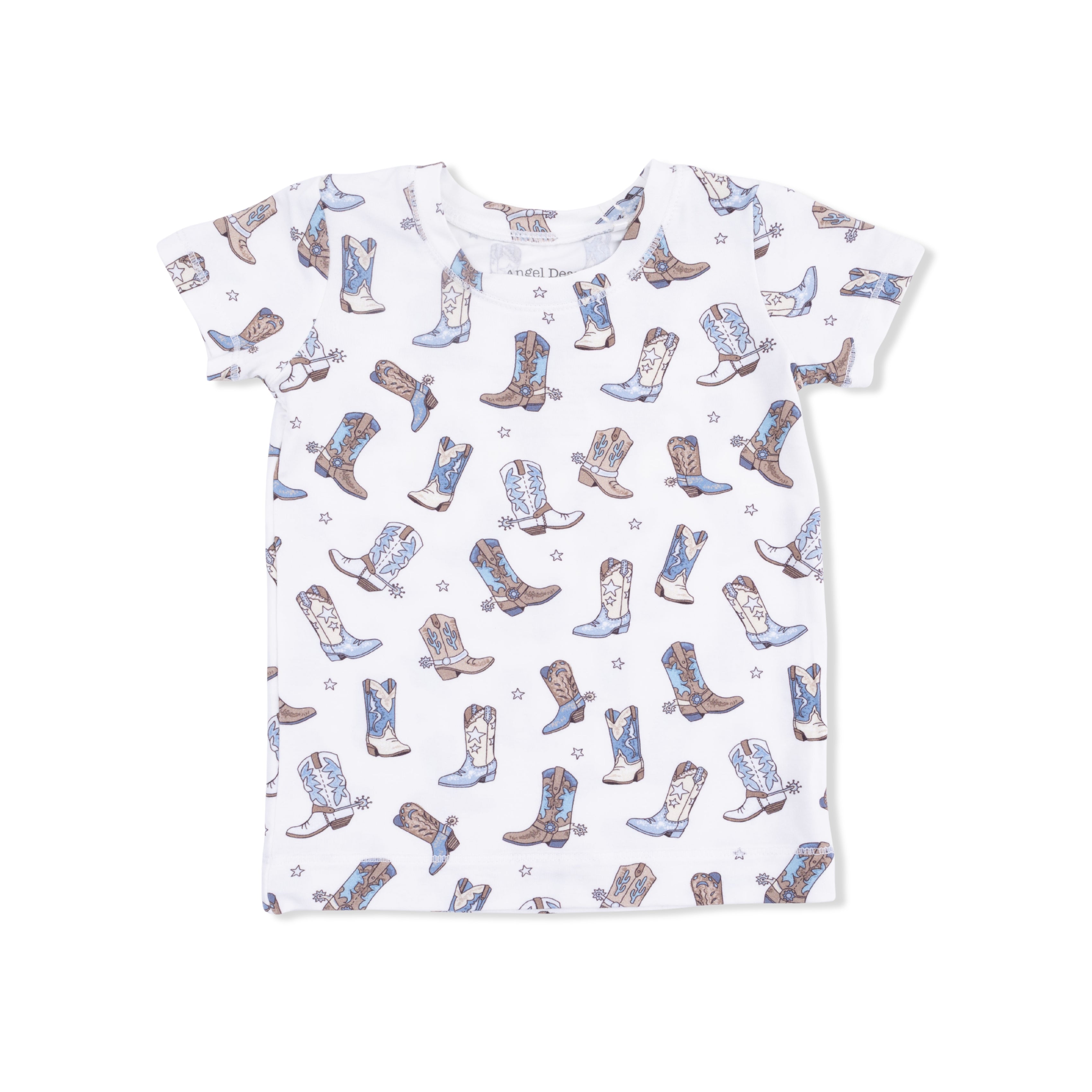 Cowboy Boots - Short Sleeve Loungewear Set