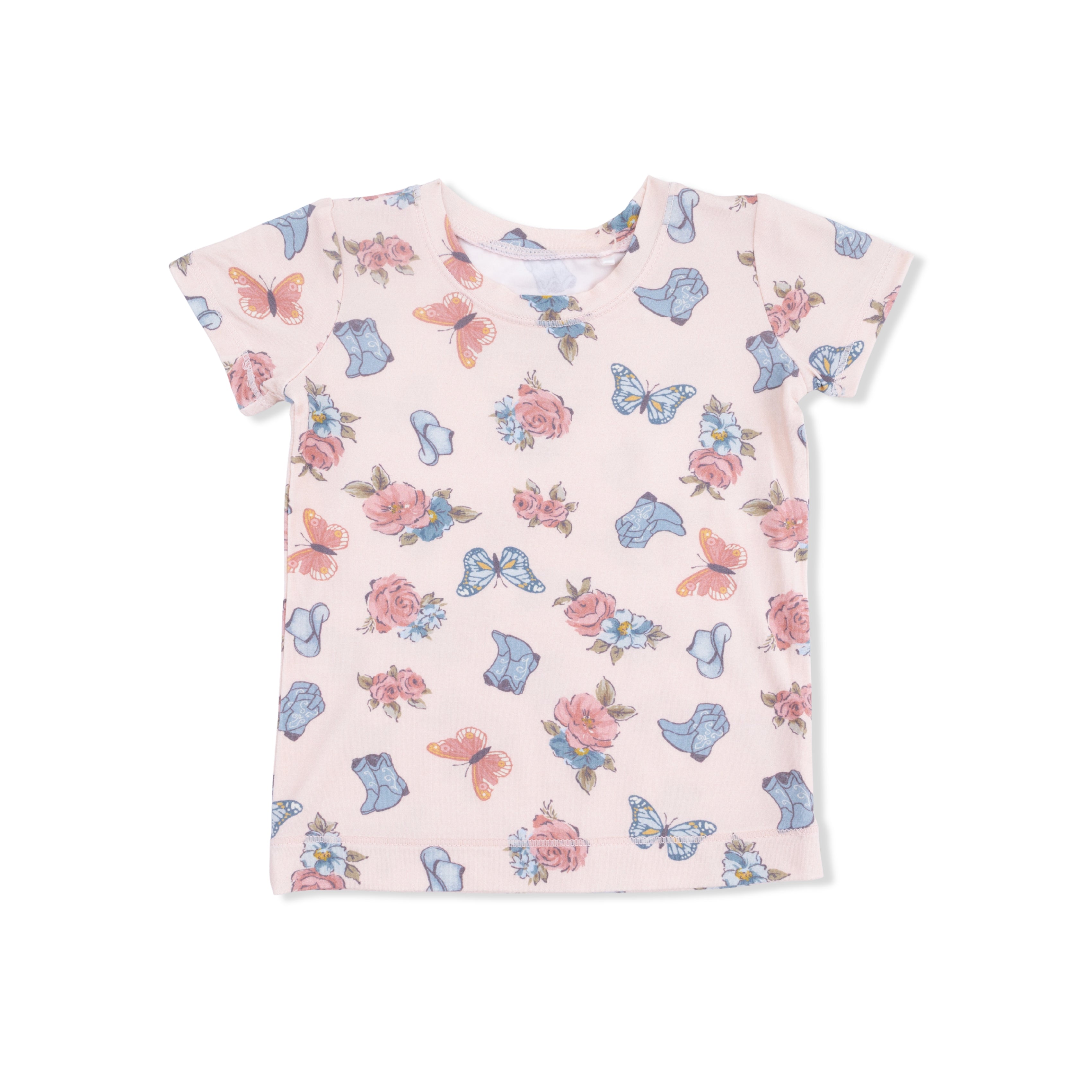 Country Girl Boots - Short Sleeve Loungewear Set