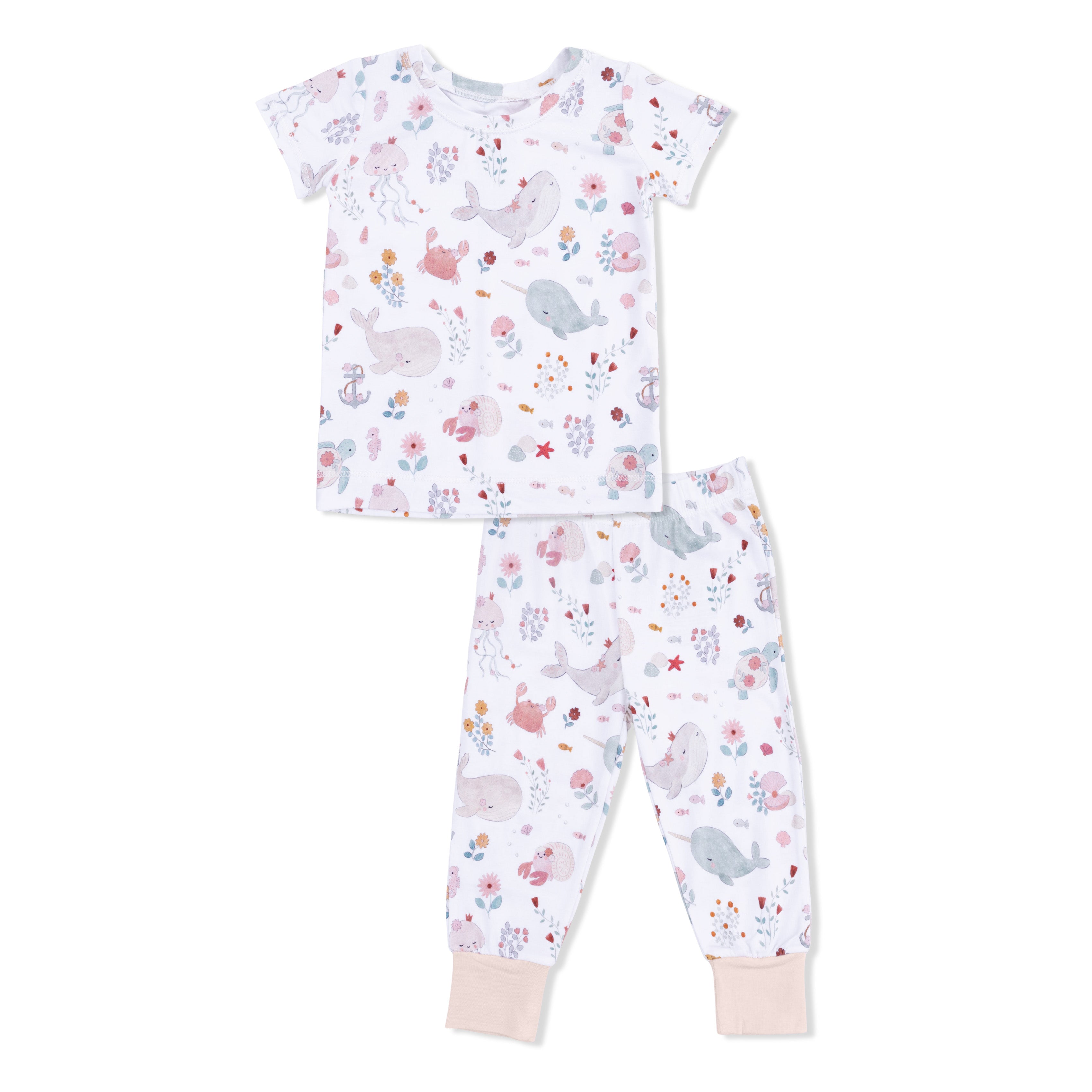 Garden Sea Creatures - Short Sleeve Loungewear Set